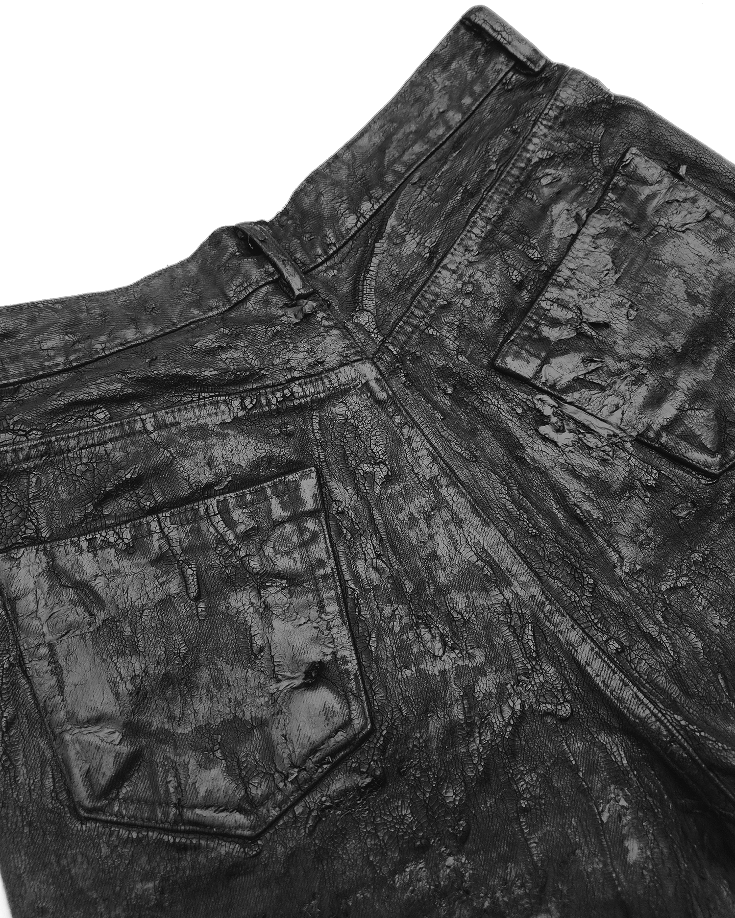 Rick Owens Rick Owens Coated Denim Distressed Cut Off Shorts Size 30" / US 8 / IT 44 - 6 Thumbnail