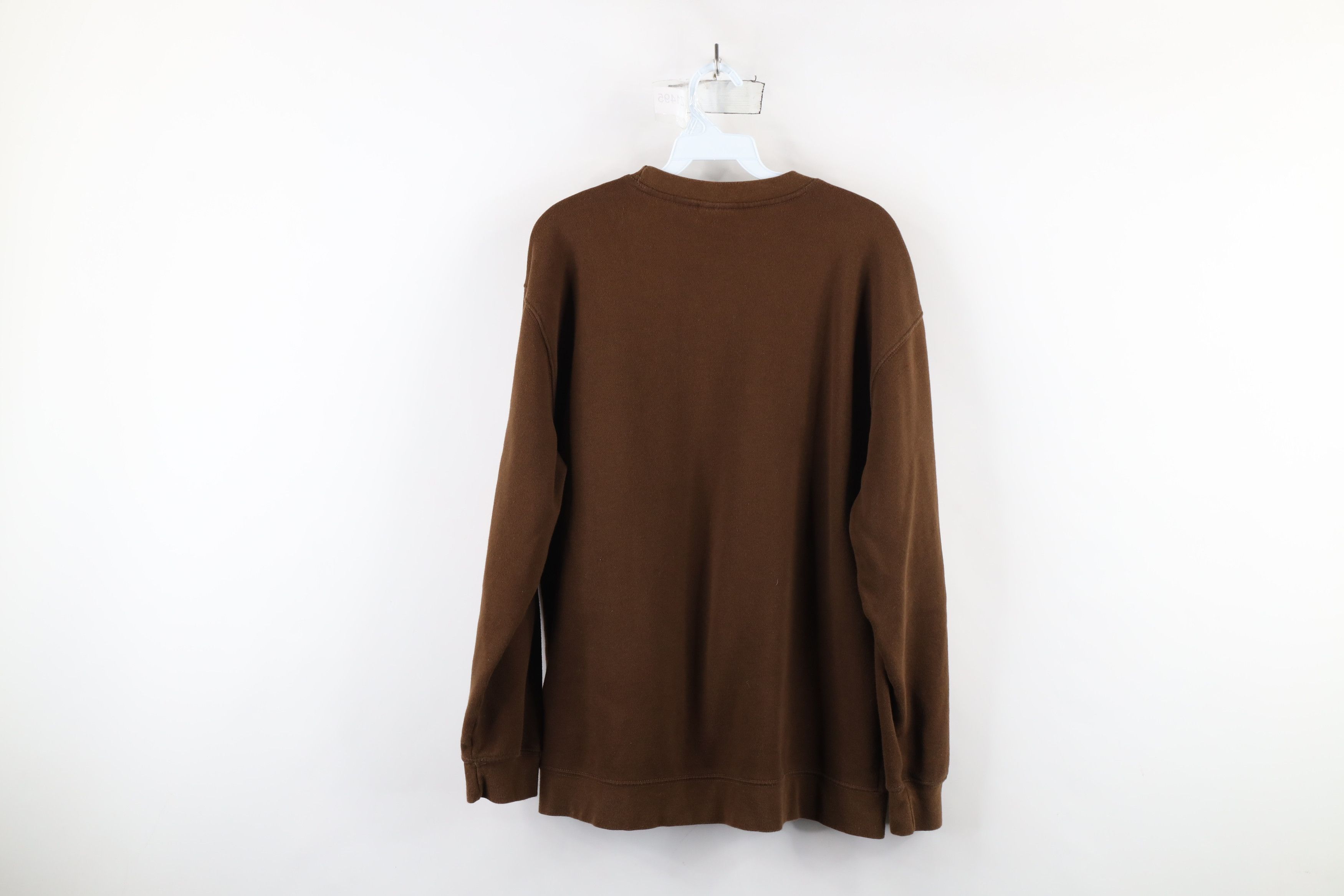 Vintage Vintage 90s Streetwear Faded Blank Crewneck Sweatshirt Brown Size US M / EU 48-50 / 2 - 9 Thumbnail