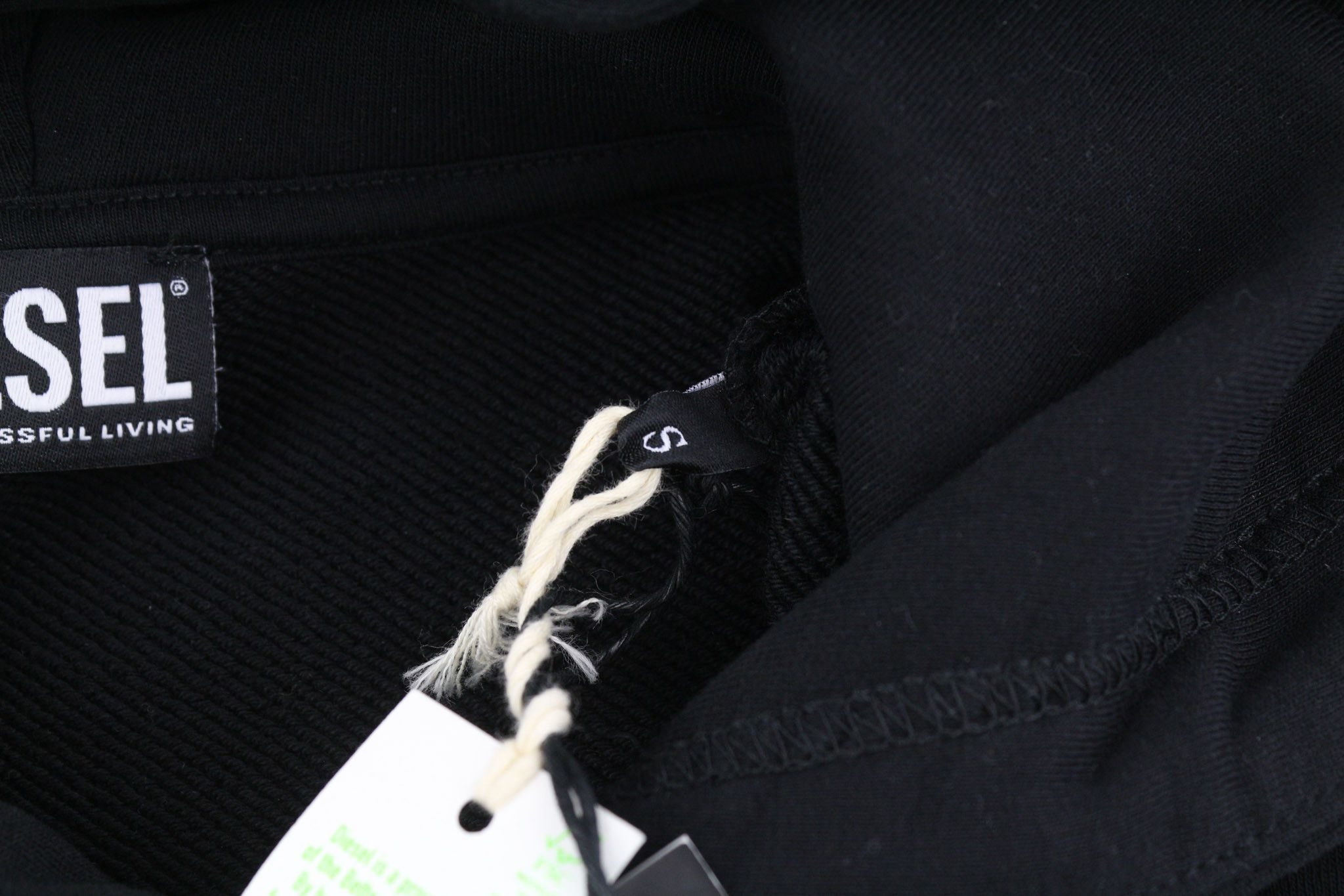 Diesel S-GIRK-HOOD-B4 S Kangaroo Pocket Black Hoodie 40375 Size US S / EU 44-46 / 1 - 7 Thumbnail