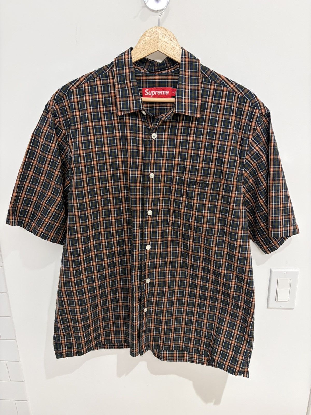 Supreme Supreme Plaid Applique S/S Top Shirt | Grailed