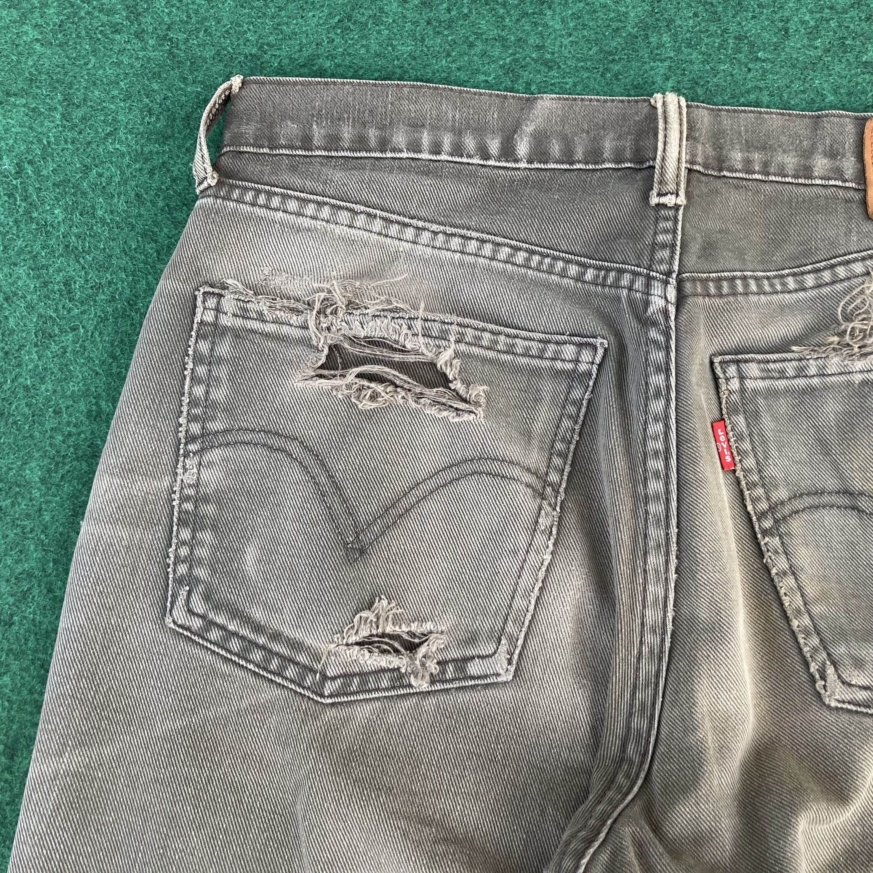 Levi's × Vintage 31x32 Vtg Levis 502 Faded Distressed Ripped Punk Sz 31 Jeans Size US 31 - 11 Thumbnail