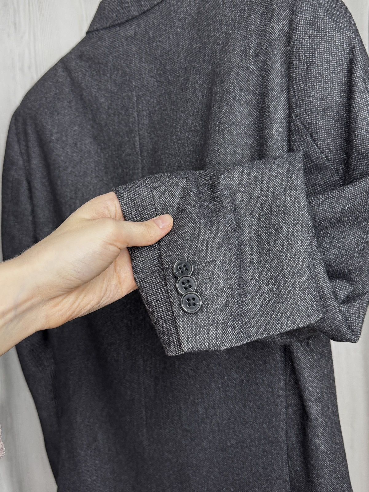 Z Zegna Z Zegna City Grey Wool Bamboo Cashmr Silk Tweed style blazer Size 40R - 7 Thumbnail
