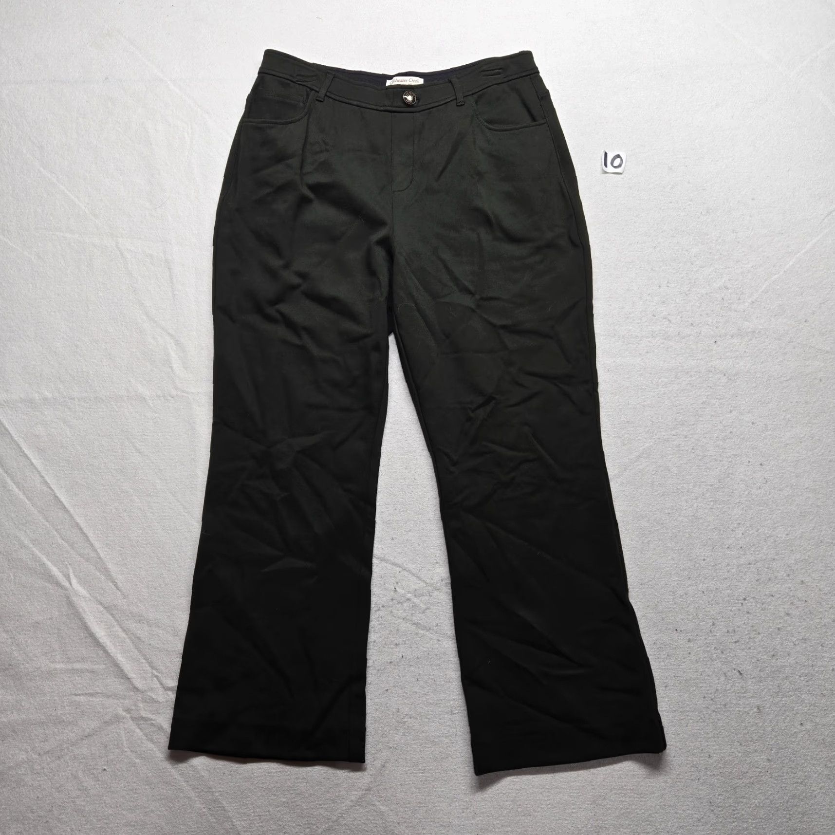 Coldwater Creek Coldwater Creek Pants Dress Black PL Petite Wide-Leg 14 Womens Belt Loops Thick Pull On Dress Pants Black Size 36" / US 14 / IT 50 - 2 Thumbnail