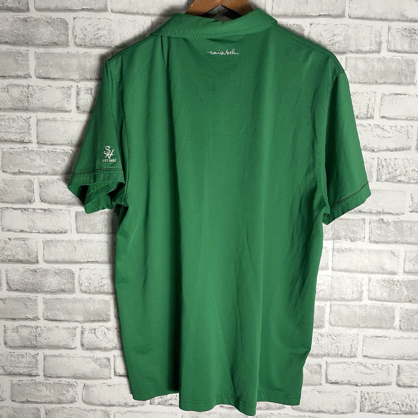 TravisMathew Travis Mathew Polo Shirt Mens XL Green SKI Athletic Stretchy Polo Shirt Size US XL / EU 56 / 4 - 5 Thumbnail