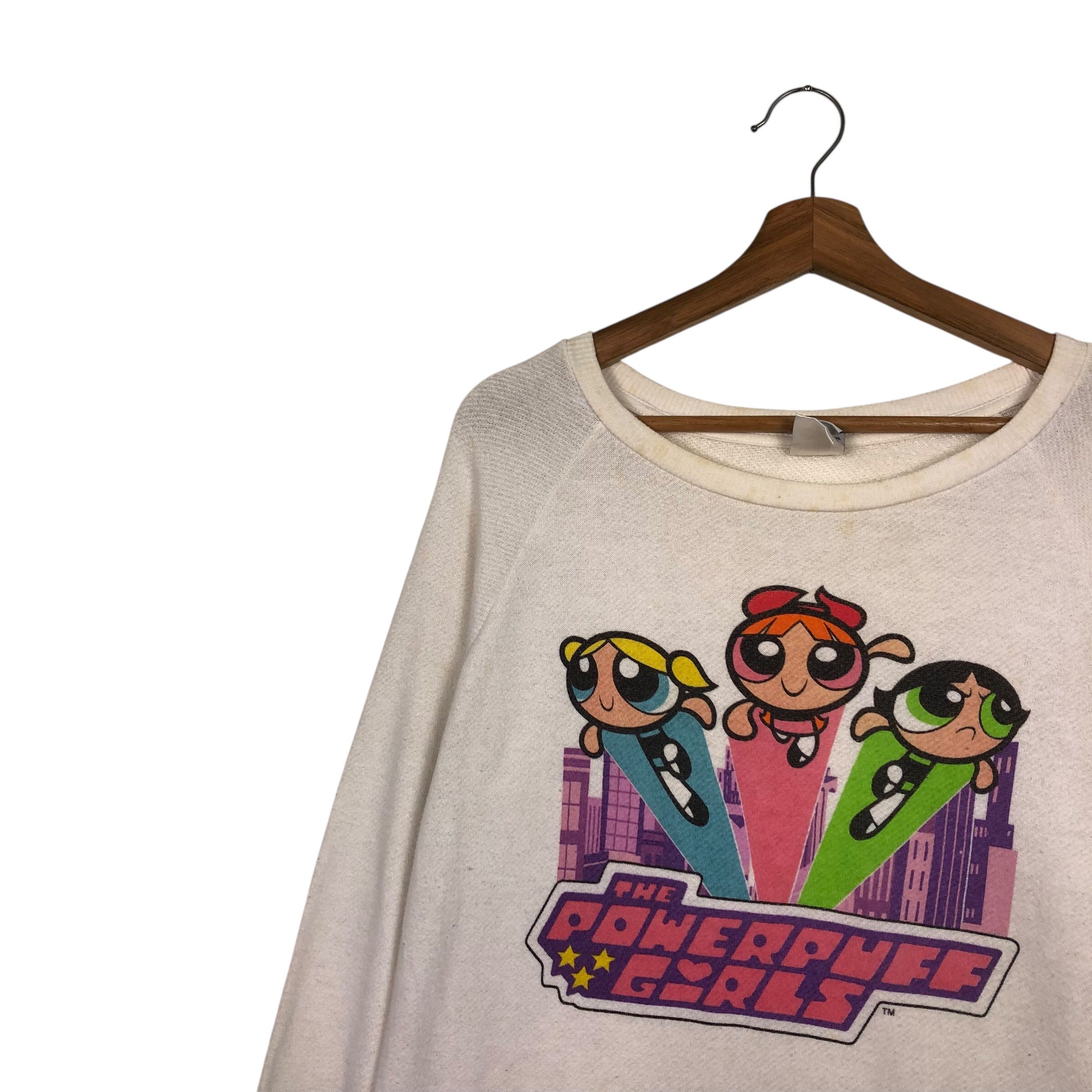 Japanese Brand 📌Vintage Sweatshirt Cartoon The Powerpuff Girls Big Logo Size US L / EU 52-54 / 3 - 8 Thumbnail