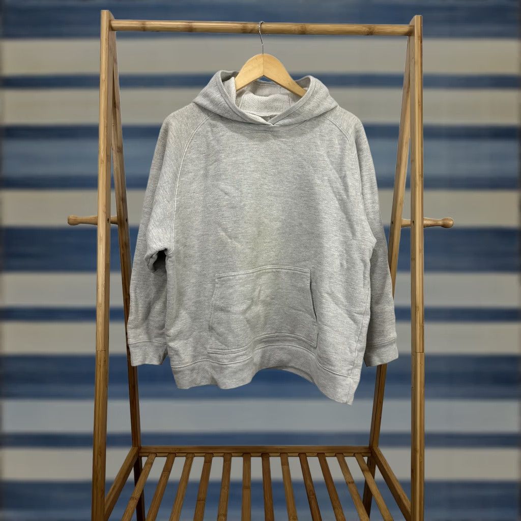 Lands' End VTG Lands' End Women's Hoodie Shirt Afterhood Lock Hood Reverse Weave Sweats S Heather Gray 80s 90s Womens Size S / US 4 / IT 40 - 1 Thumbnail