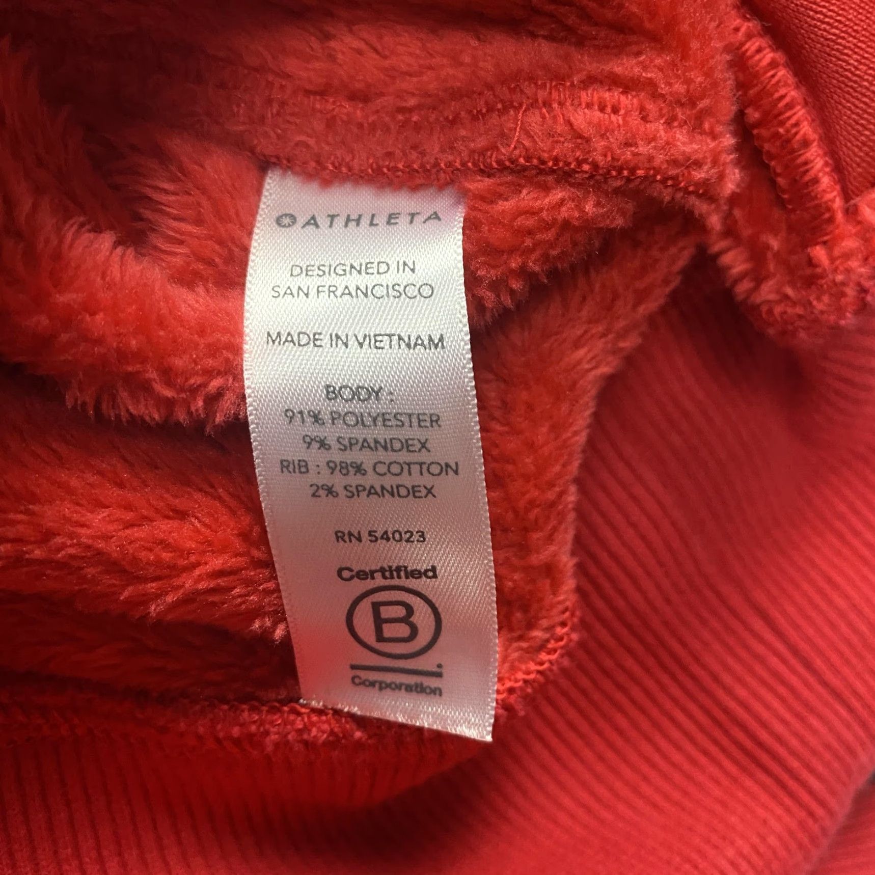 Athleta Athleta Hoodie Womens M Red Full Zip Velour Thumbholes Cozy Size M / US 6-8 / IT 42-44 - 6 Thumbnail