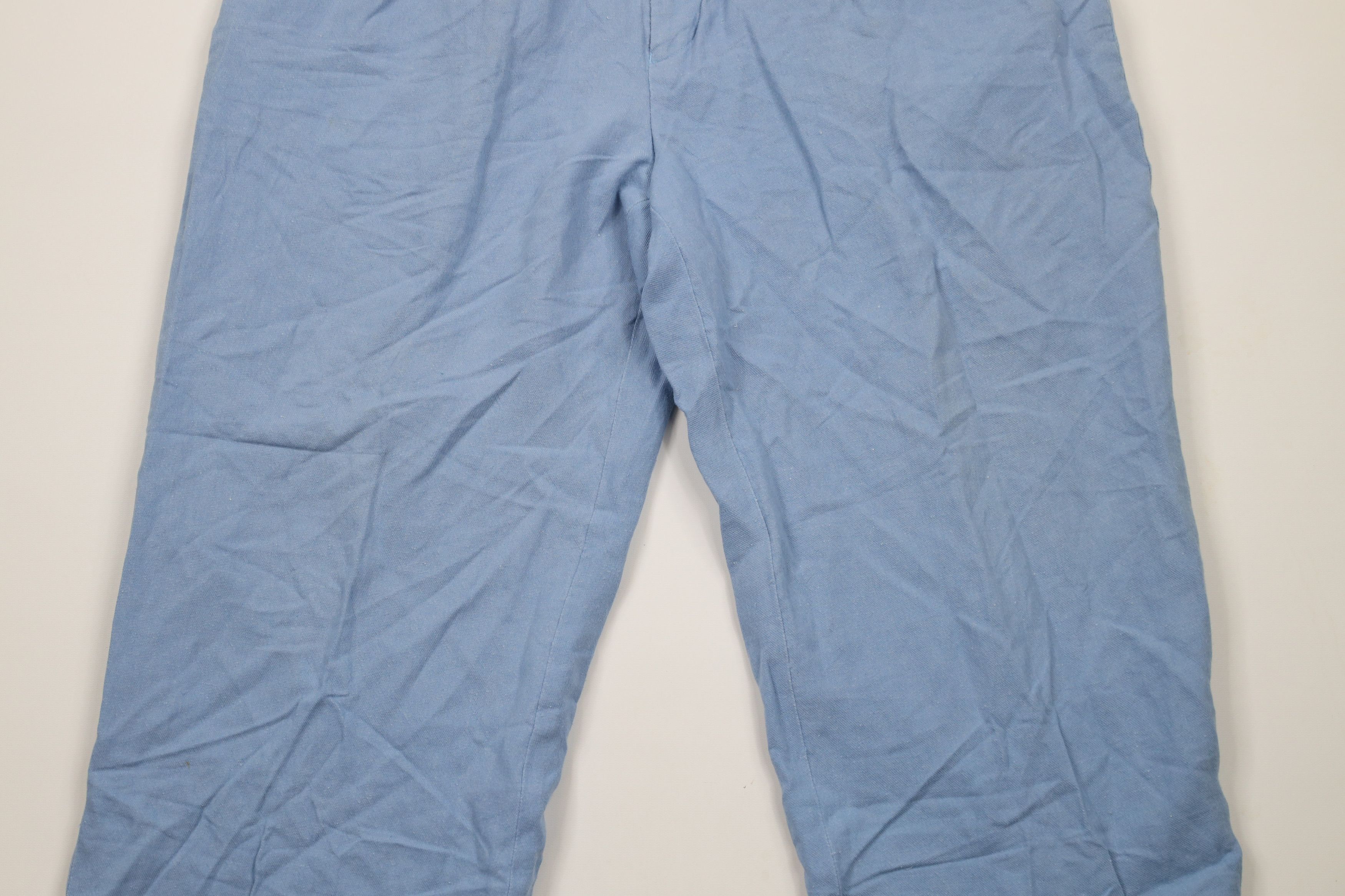 Vintage Vintage 70s Streetwear Pleated Linen Wide Leg Chinos Pants Size US 35 - 3 Thumbnail