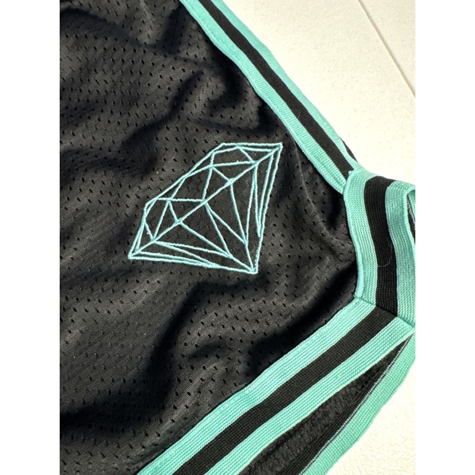 Diamond Supply Co. Diamond Supply Co Basketball Shorts Black Mint 3XL Men Regular(Size 3XL) Size US 39 - 2 Thumbnail