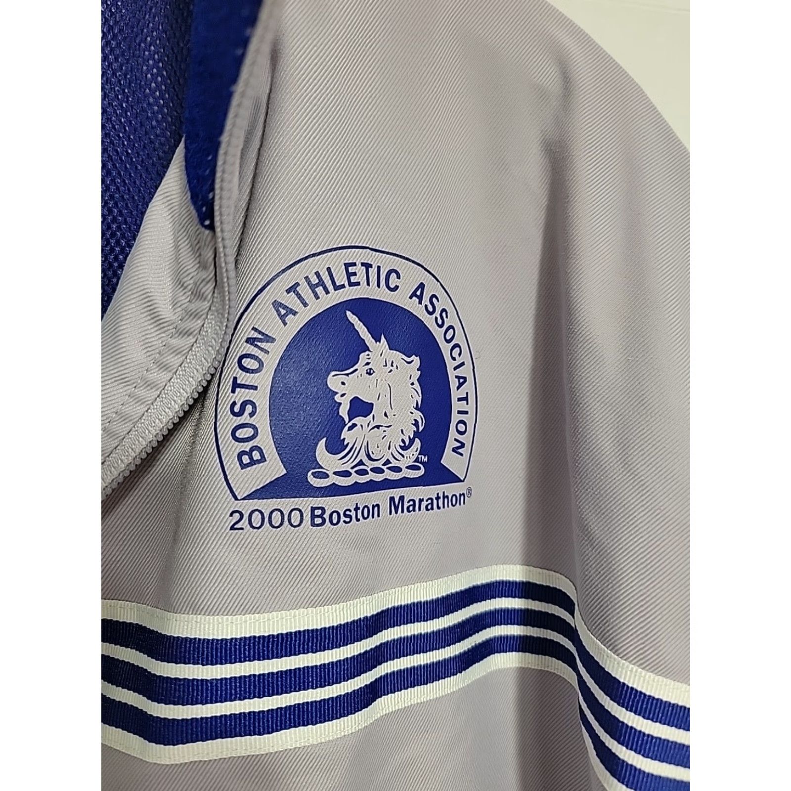 Adidas VINTAGE adidas Windbreaker Jacket Mens 2XL Running Gray Nike Style Boston Marathon 2000 Size US XXL / EU 58 / 5 - 4 Thumbnail