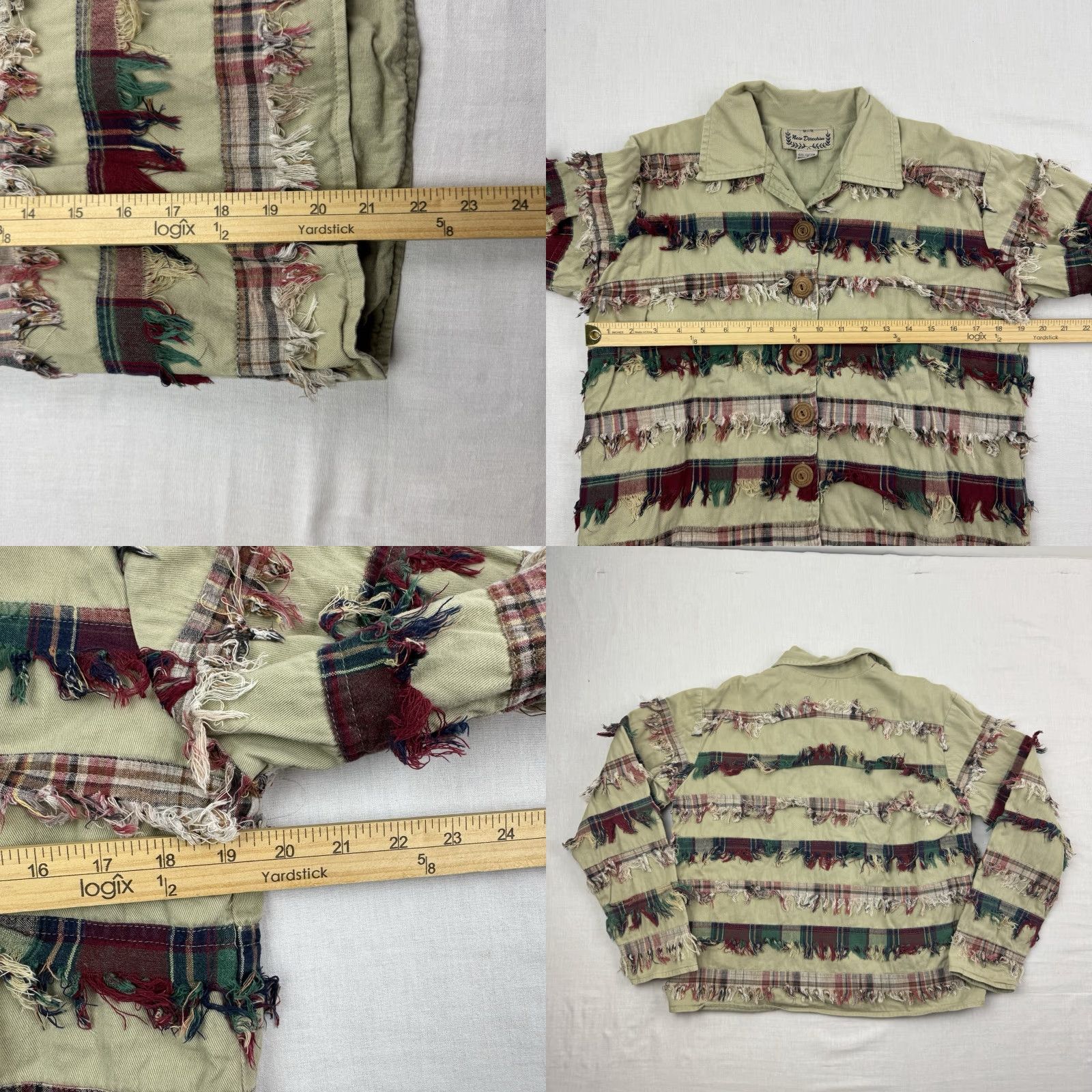 Vintage VINTAGE New Directions Button-Up Shirt Womens Small Tan Abstract Striped 90s Y2K Art Brown Mens? Womens Size S / US 4 / IT 40 - 8 Thumbnail