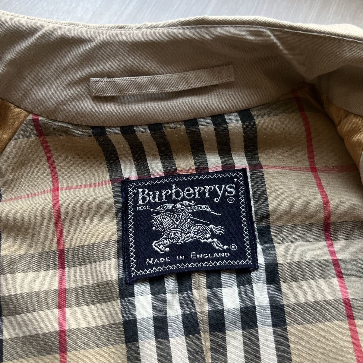 Burberry 80s 90s BurberryS Trench Coat Made in England Nova Check Size S / US 4 / IT 40 - 13 Thumbnail