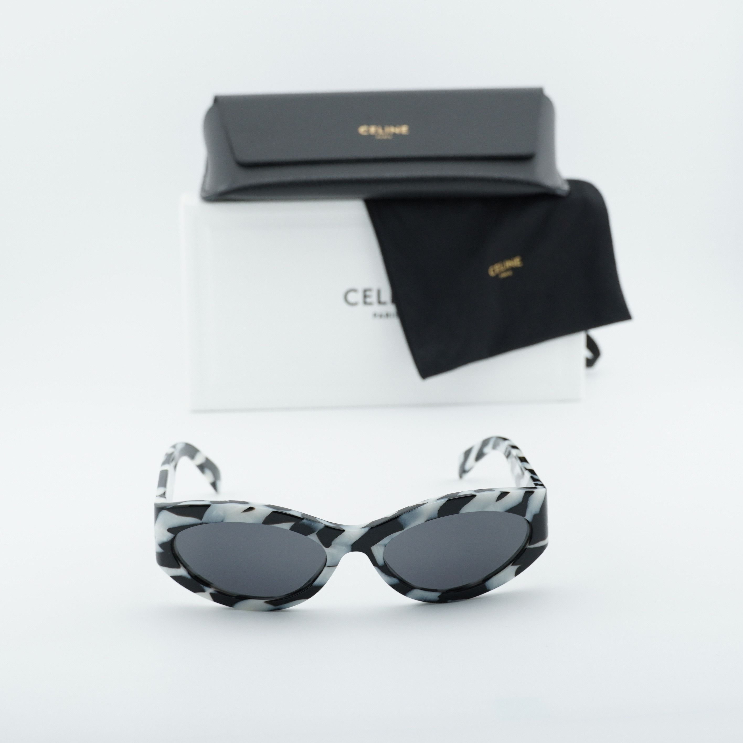 Celine Celine CL40288I 04A Sunglasses Black and White Zebra Cat Eye Size ONE SIZE - 10 Thumbnail