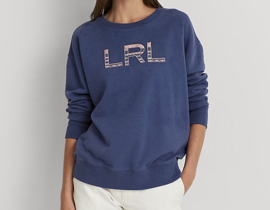 Polo Ralph Lauren Lauren Ralph Lauren LRL Logo Pullover Indigo Sail ( XXS ) Size XXS / US 00 / IT 34 - 1 Thumbnail