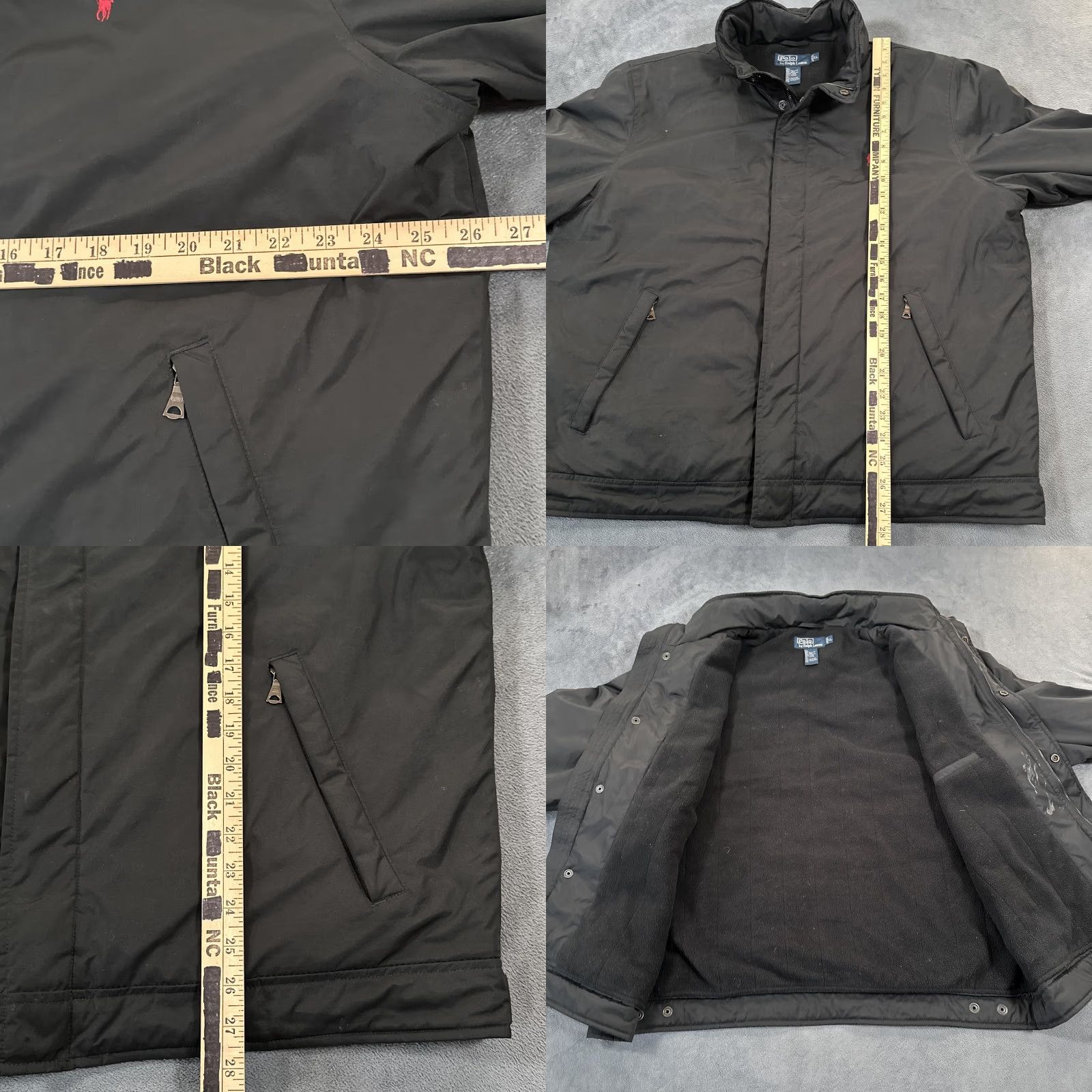 Polo Ralph Lauren Vintage Polo Ralph Lauren Jacket Mens XL Black Hooded Fleece Lined Winter Coat Size US XL / EU 56 / 4 - 8 Thumbnail
