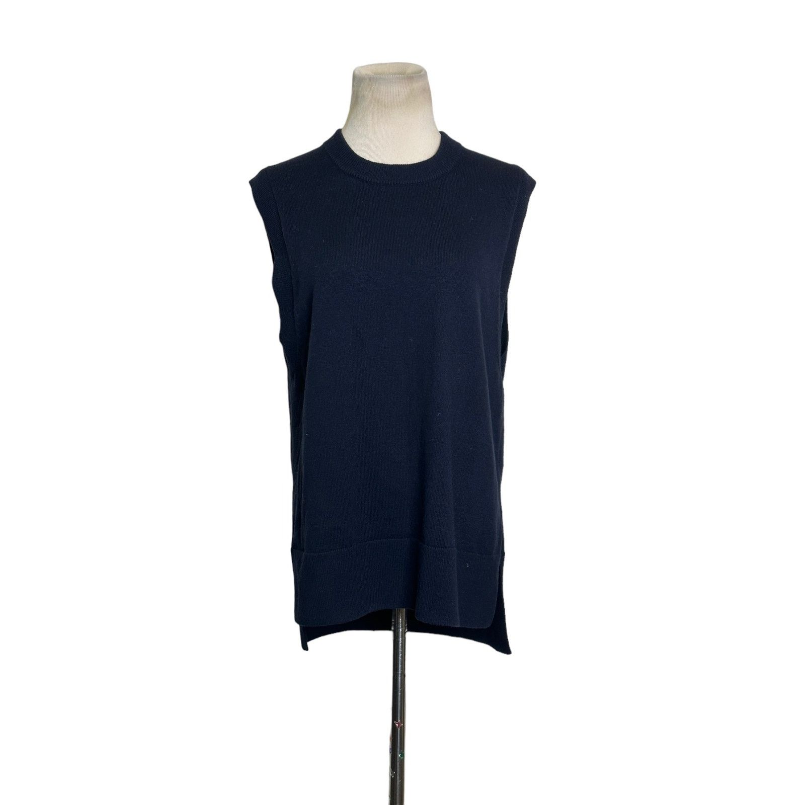 Cos COS navy blue crew neck sleeveless sweater size XS Size XS / US 0-2 / IT 36-38 - 9 Thumbnail