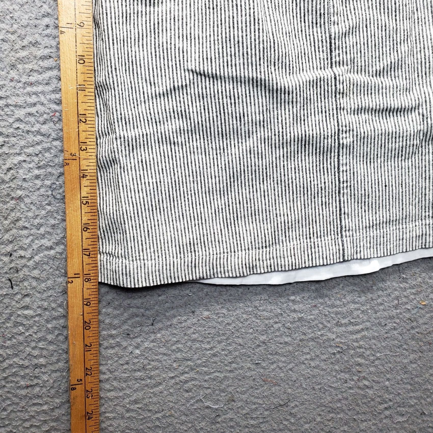 J.Crew J.CREW Paper-Bag Mini Skirt Womens Size 6 Multicolor Striped Linen-Blend Slash Pocket Shirt? Size 28" / US 6 / IT 42 - 3 Thumbnail