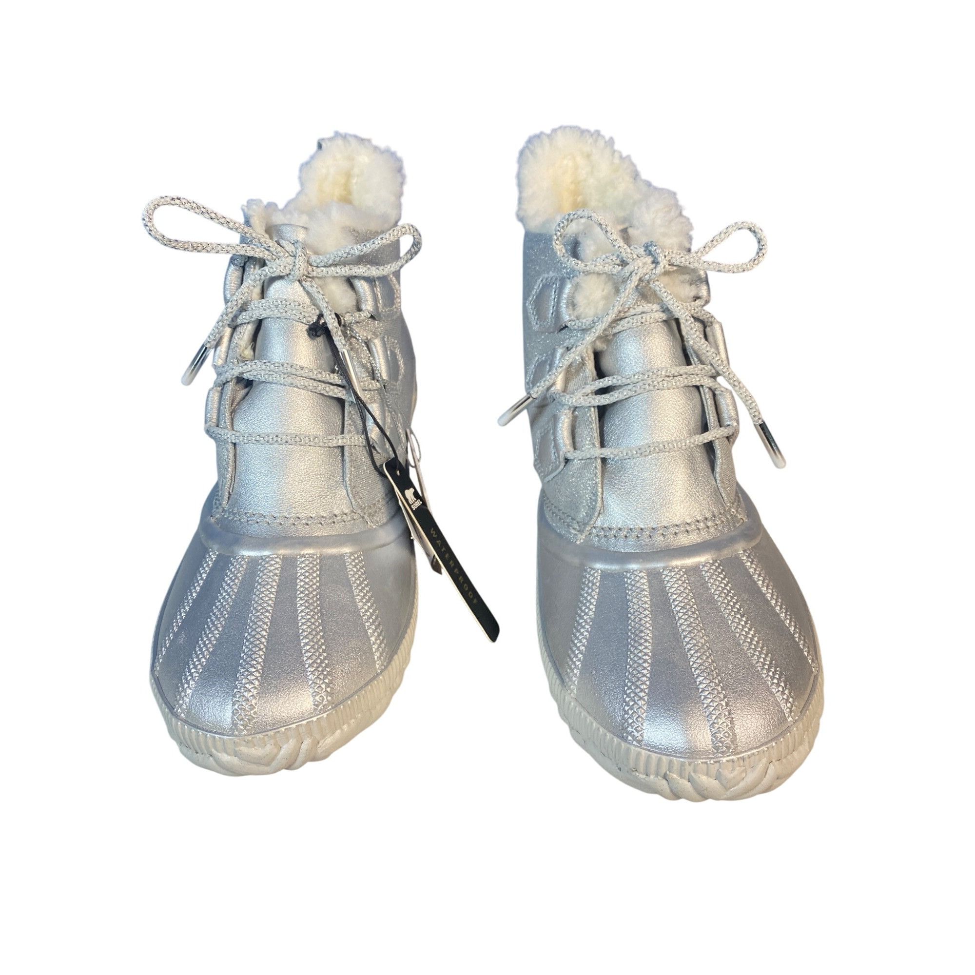 SOREL NEW Sorel Disney Frozen Snow Boots W's 10 Silver Faux Shearl Size US 10 / IT 40 - 2 Thumbnail