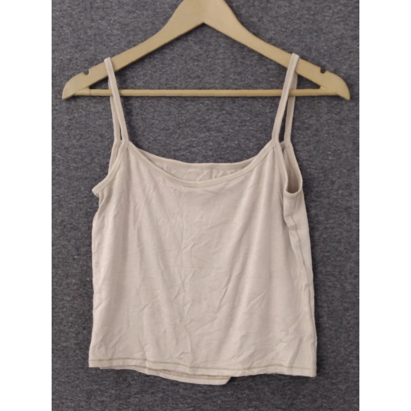 SKIMS Skims Sleepwear Shirt Women Taupe 3X Sleeveless Sleep Tank Camisole Fringe Taupe Spandex Rayon Night Tank Women's Size ONE SIZE - 2 Thumbnail