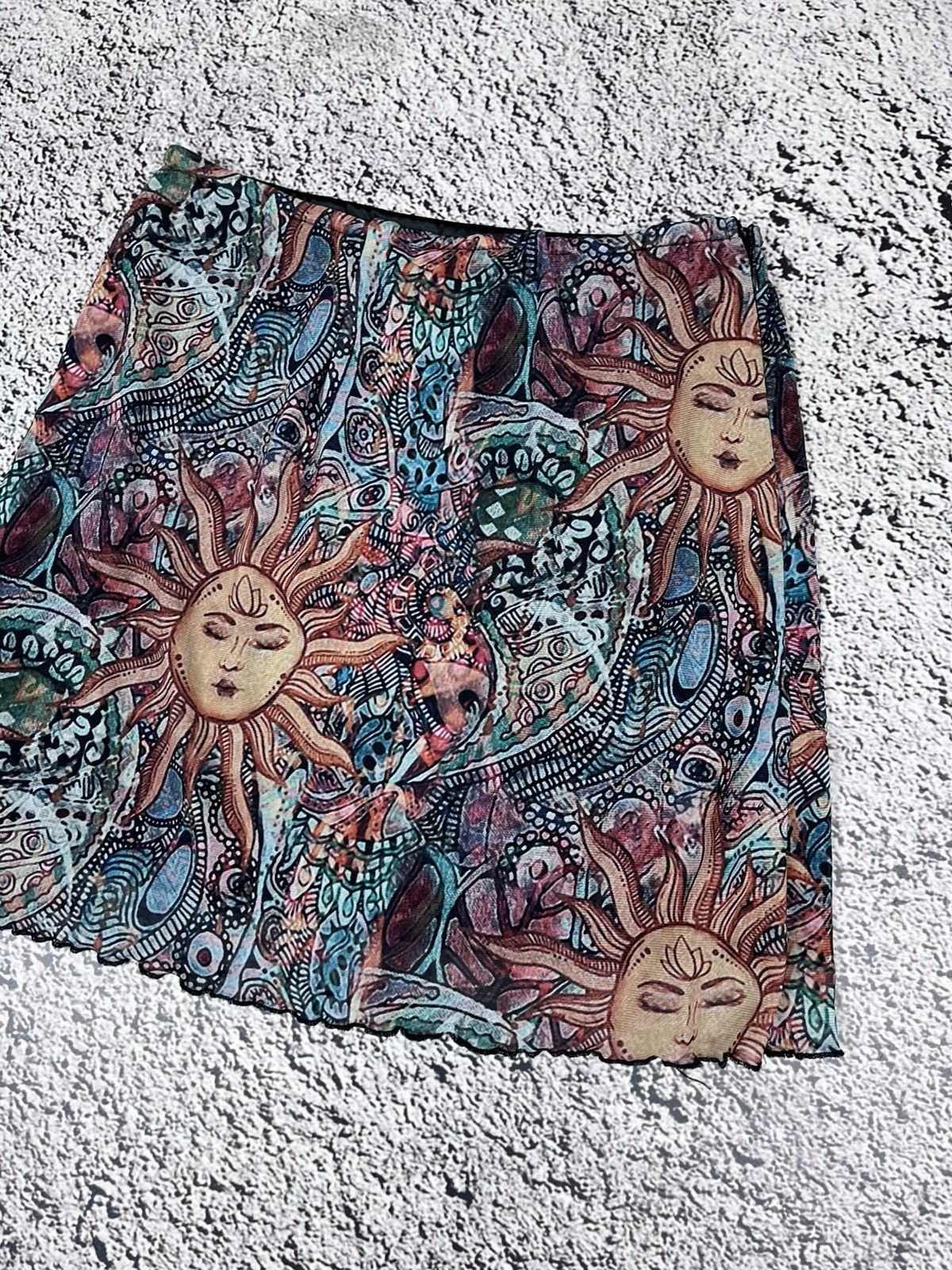 Japanese Brand Vintage Booda Psychedelics Printed Abstract mini skirt Size S / US 4 / IT 40 - 3 Thumbnail