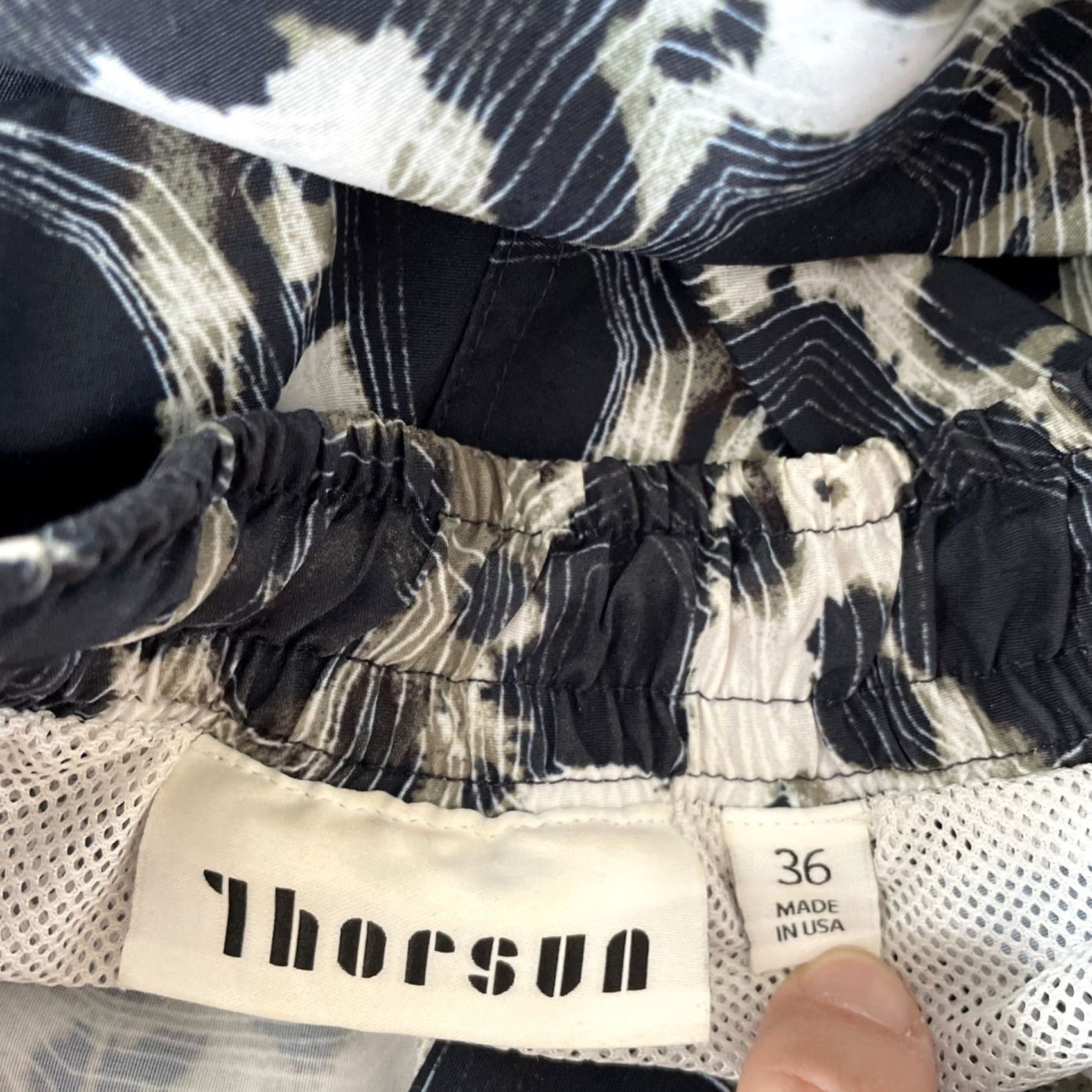 Vintage Thorsun Board Shorts Mens 36 Tie Dye Lined Swimming Trunks Pockets Drawstring Beach Surf Size US 36 / EU 52 - 3 Thumbnail