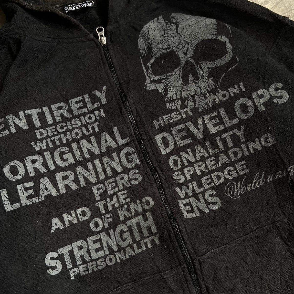 If Six Was Nine 2000’s Sorridere If Six Was Nine Style Skull Poem Zip Hoodie Size US XL / EU 56 / 4 - 3 Thumbnail