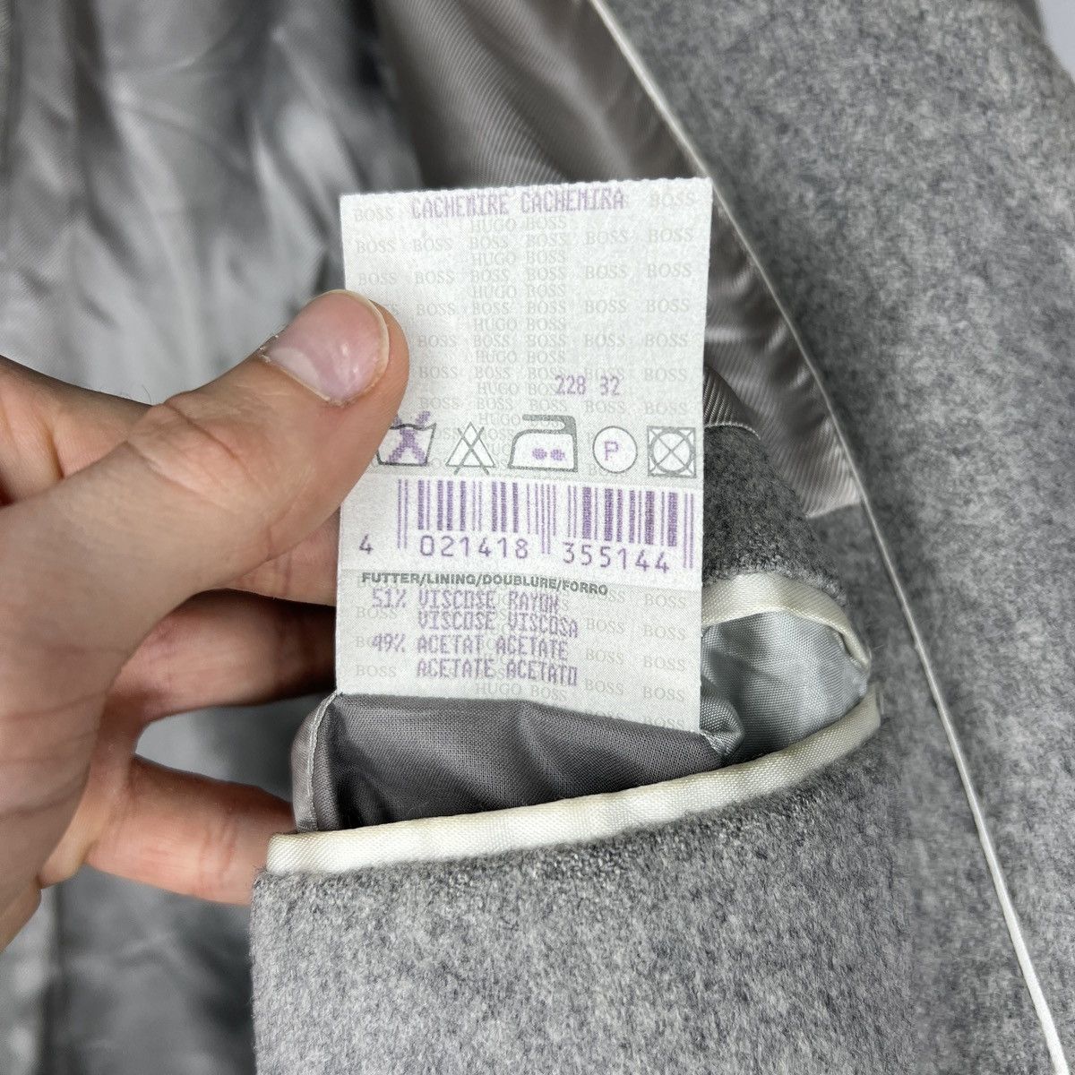 Hugo Boss × Vintage Mens Hugo Boss wool cashemere COAT luxury jacket coatch Size US L / EU 52-54 / 3 - 12 Thumbnail