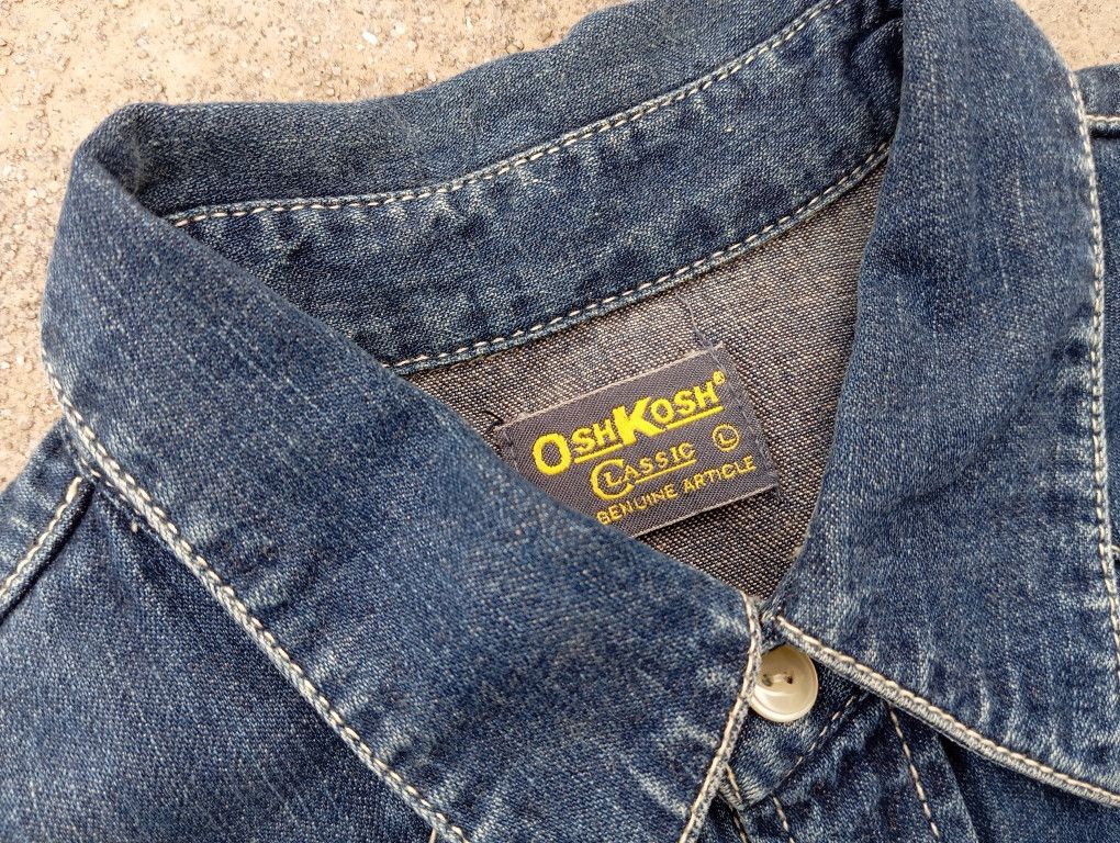 Oshkosh Oshkosh Classic Denim Western 🤠 Pearl Snap Button Shirt 🐎 Size US S / EU 44-46 / 1 - 5 Thumbnail