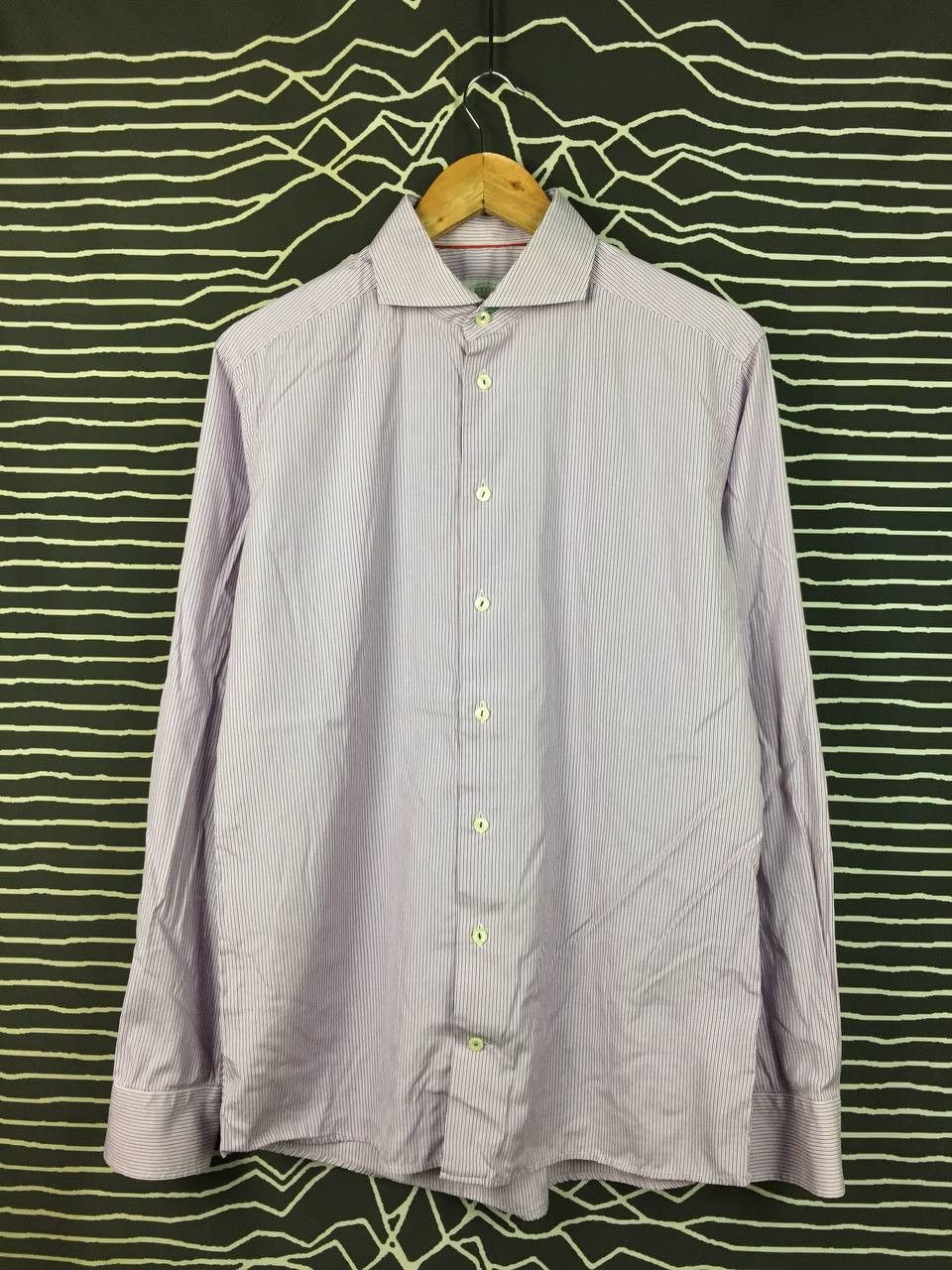 Eton Eton of Sweden Striped Slim Fit Cutaway Collar Shirt Size US L / EU 52-54 / 3 - 1 Thumbnail