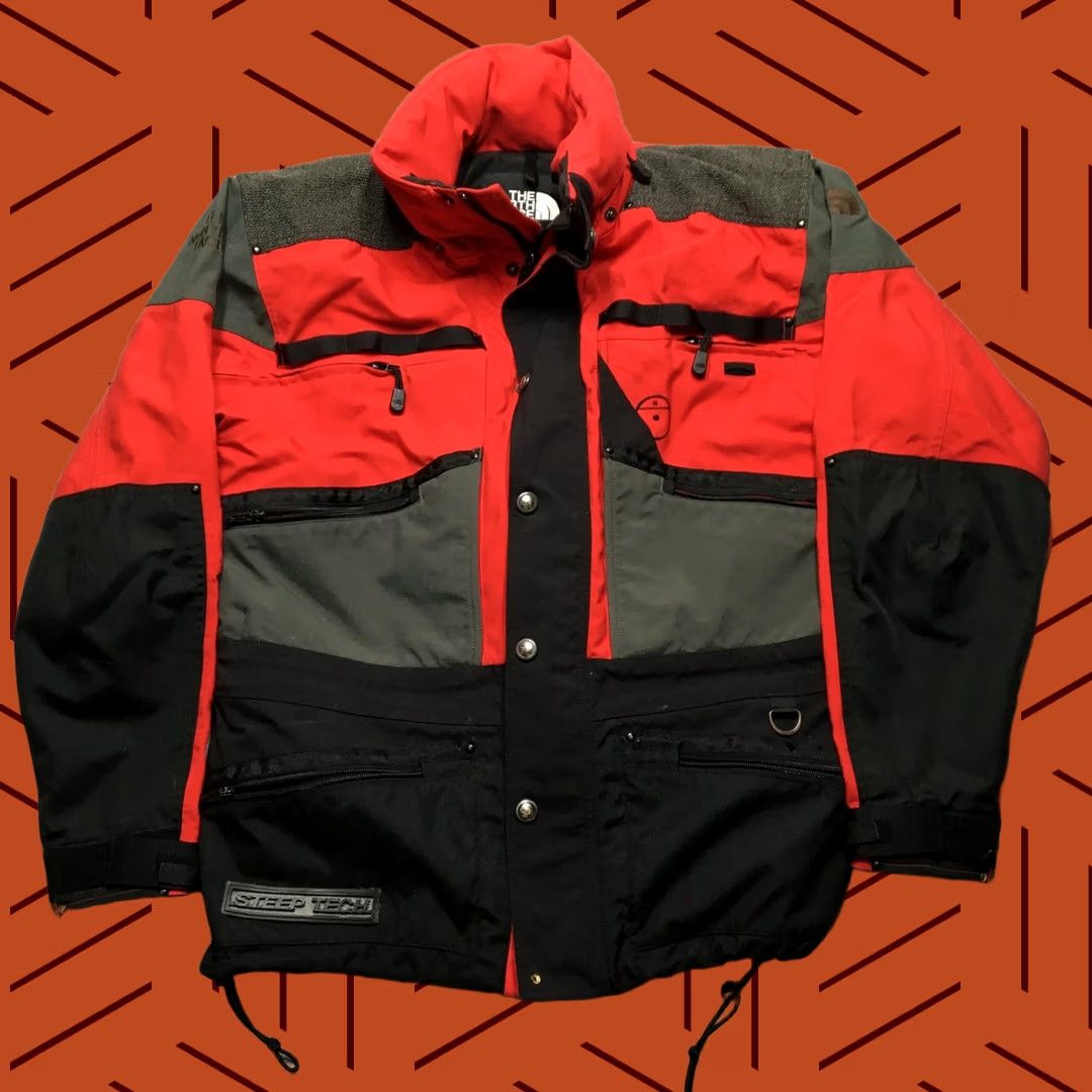 The North Face The North Face Steep Tech Scot Schmidt Jacket Mens Large Red Colorblock Size US L / EU 52-54 / 3 - 1 Thumbnail
