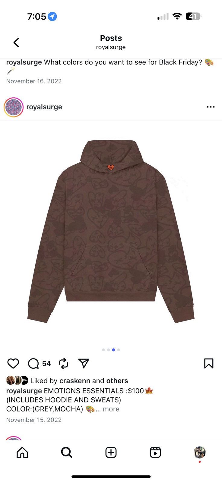 Other Royal Surge “ESSENTIAL” Hoodie Size US S / EU 44-46 / 1 - 1 Thumbnail