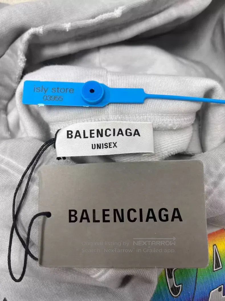 Balenciaga Balenciaga Colorful Alphabet Printed Hooded Long Sleeve Sw Size S / US 4 / IT 40 - 4 Thumbnail