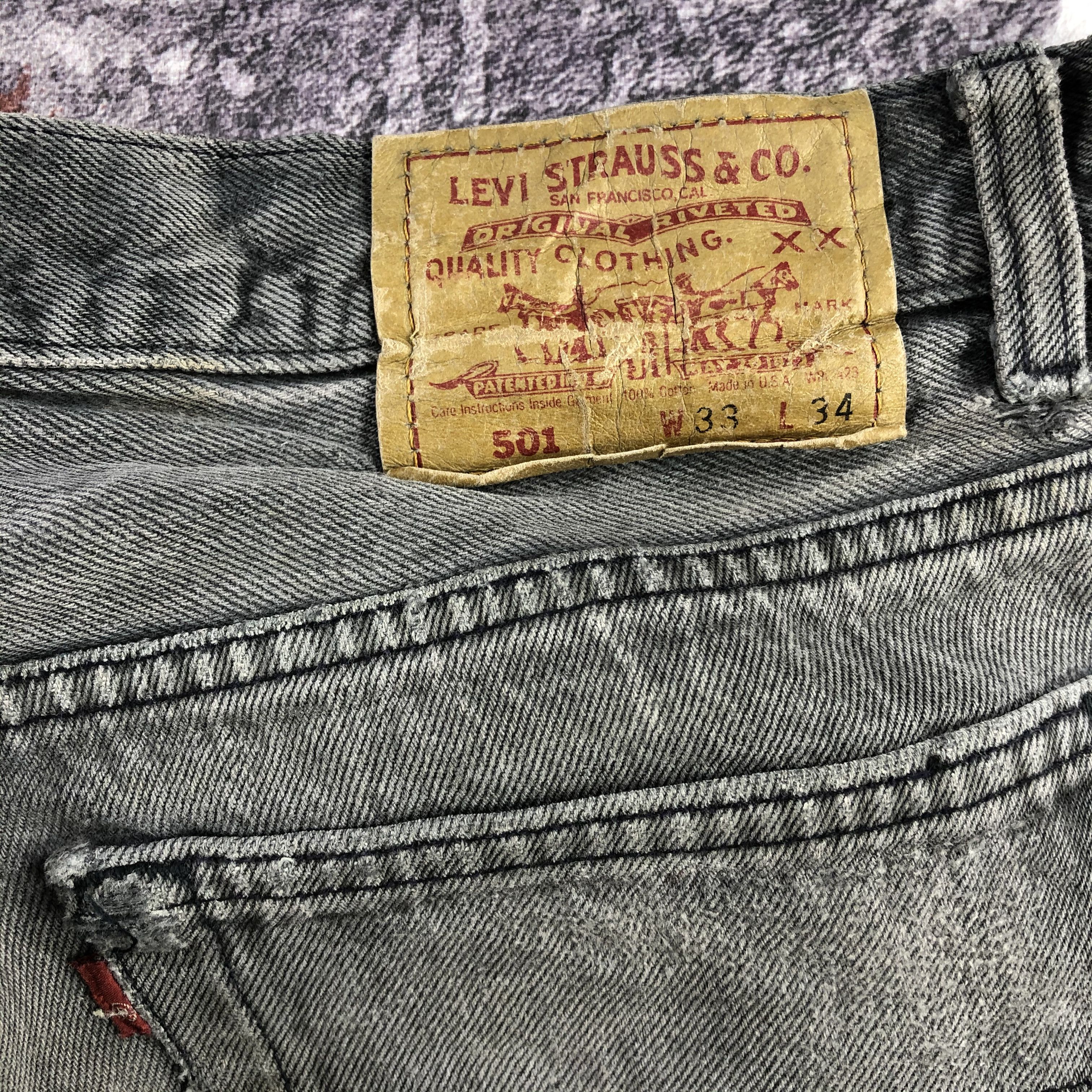 Levi's × Vintage 90s Vintage Faded Black Levis 501 Jeans-JM2111 Size US 32 / EU 48 - 6 Thumbnail