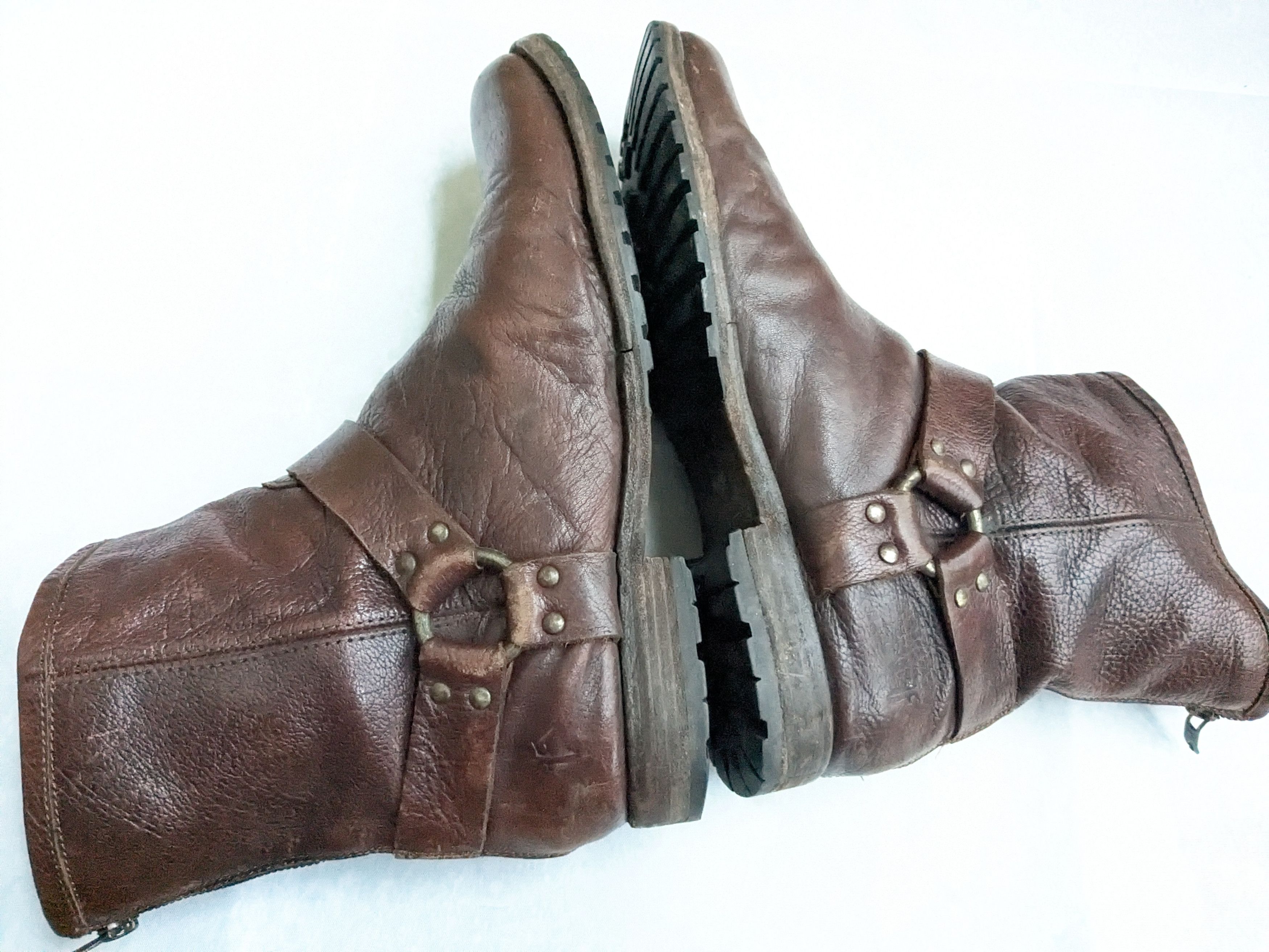 Frye Frye Harness Boots Brown 11 D Leather Size US 11 / EU 44 - 6 Thumbnail