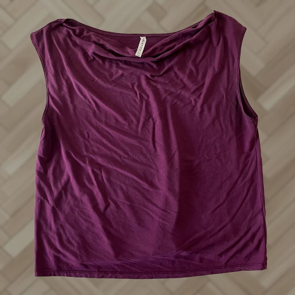 Fabletics Fabletics Women's Tank Top Sleeveless Casual Purple M Size Basic Round Neck Solid Shirt Size M / US 6-8 / IT 42-44 - 1 Thumbnail