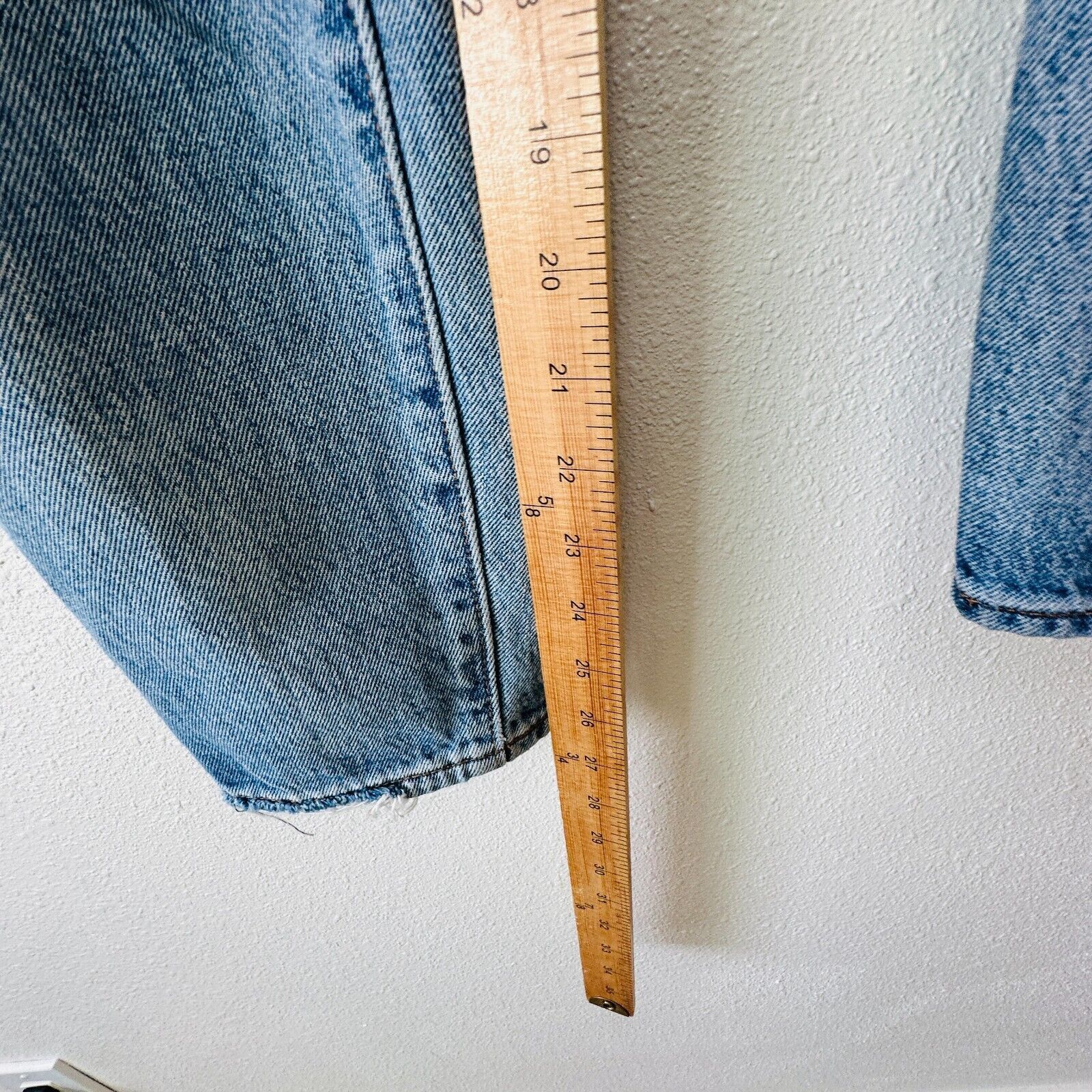 Levi's Levis White Oak Cone Denim Button Fly Distress Slim Leg Jean Size 27" / US 4 / IT 40 - 15 Thumbnail