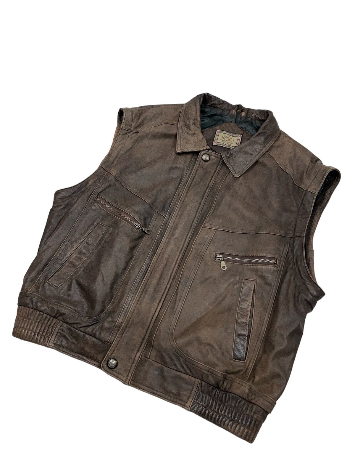 Other Archival Brown Leather Jacket Transformer Avant Garde Size US XL / EU 56 / 4 - 3 Thumbnail