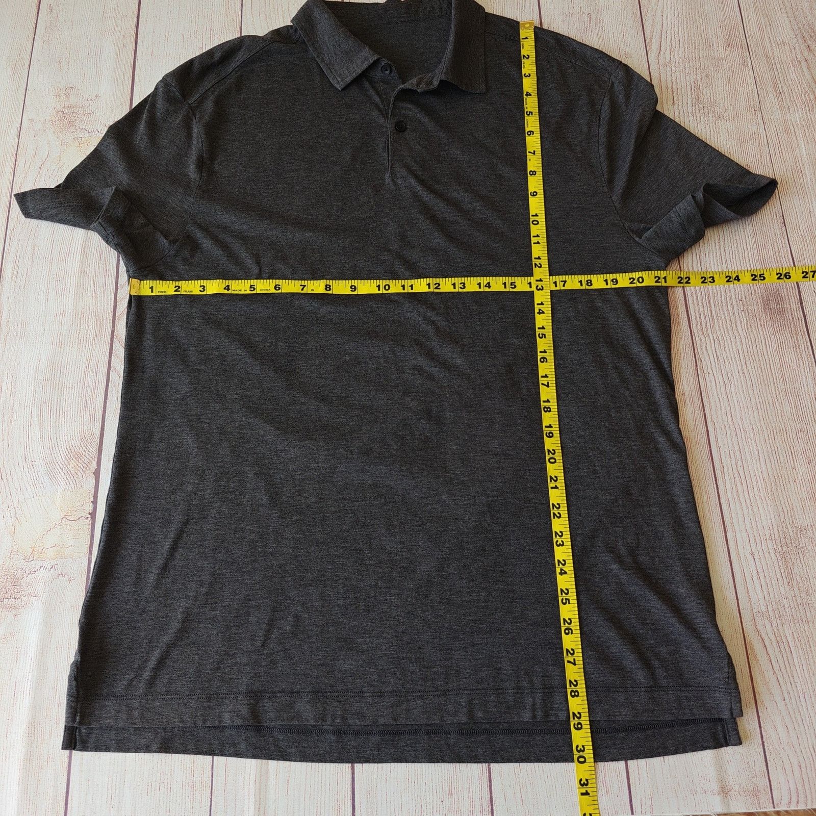 Lululemon Lululemon charcoal jersey polo sz L Size US L / EU 52-54 / 3 - 5 Thumbnail