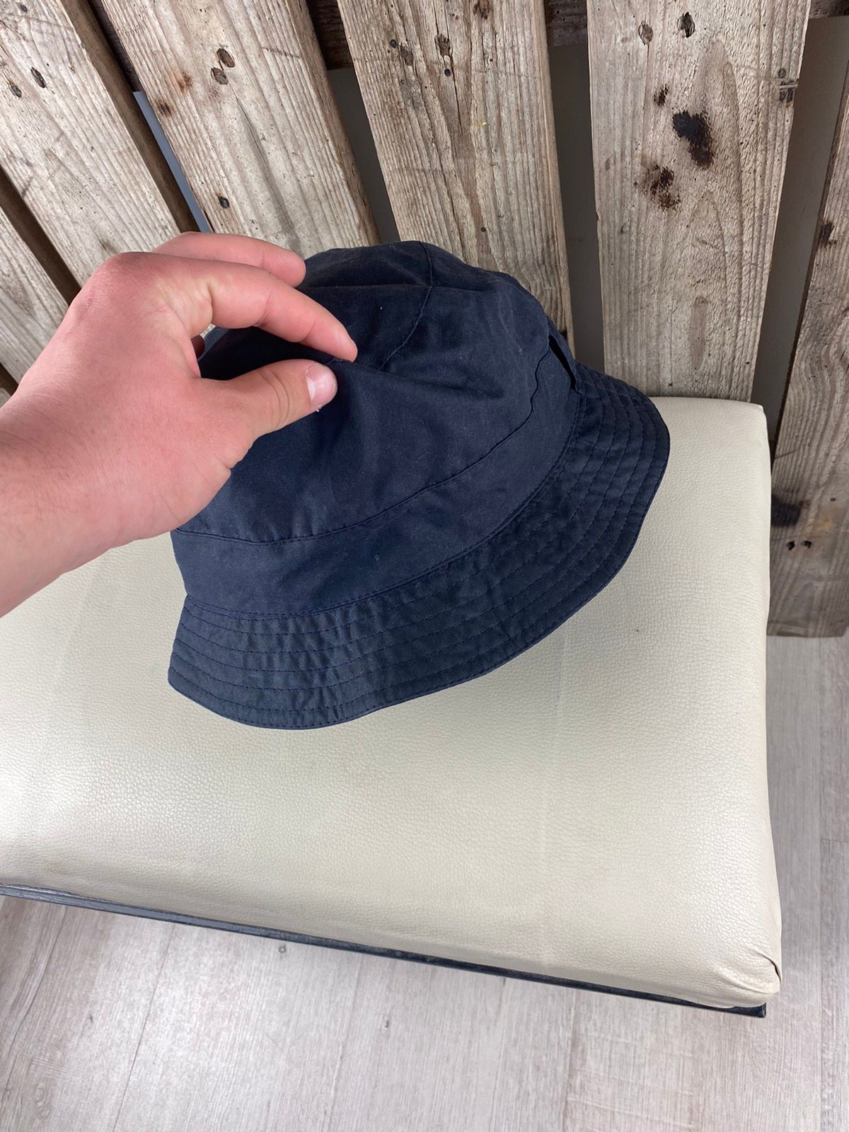 Pre-owned Barbour X Vintage Style Barbour Hat Waxed Black