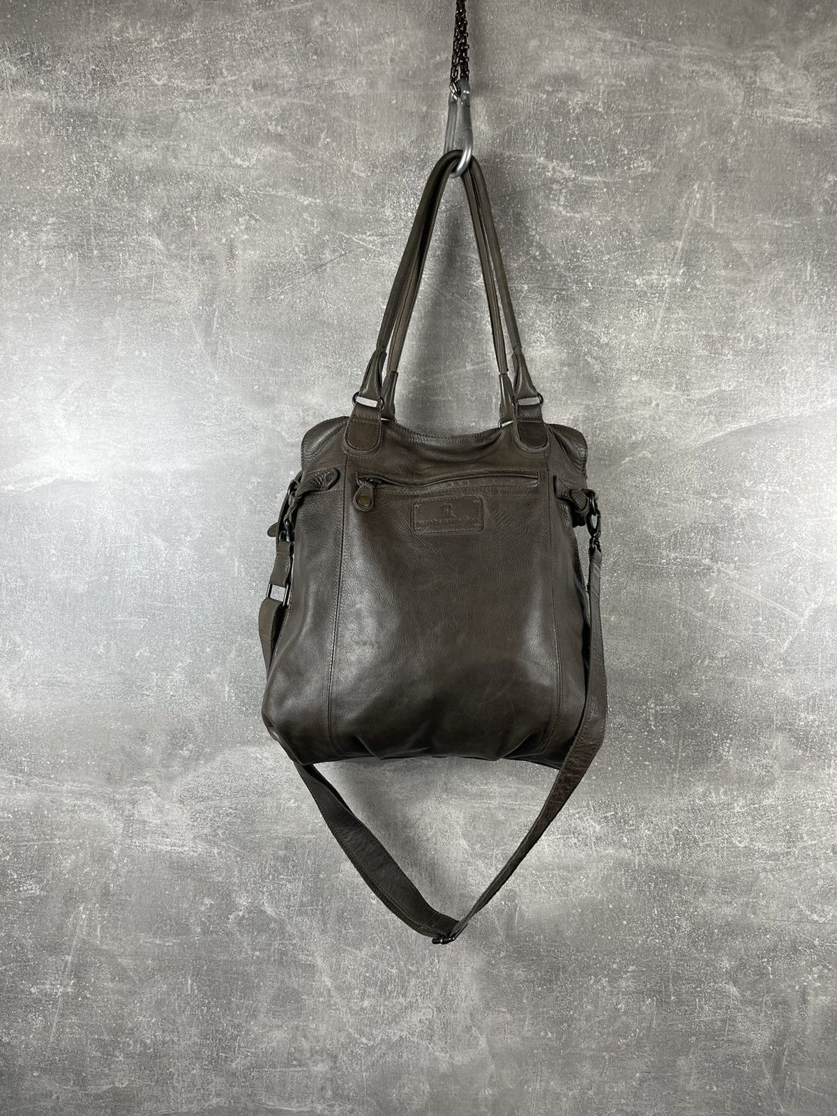 Genuine Leather Aunts & Uncles Brown Leather Tote Crossbody Satchel Bag Size ONE SIZE - 1 Thumbnail