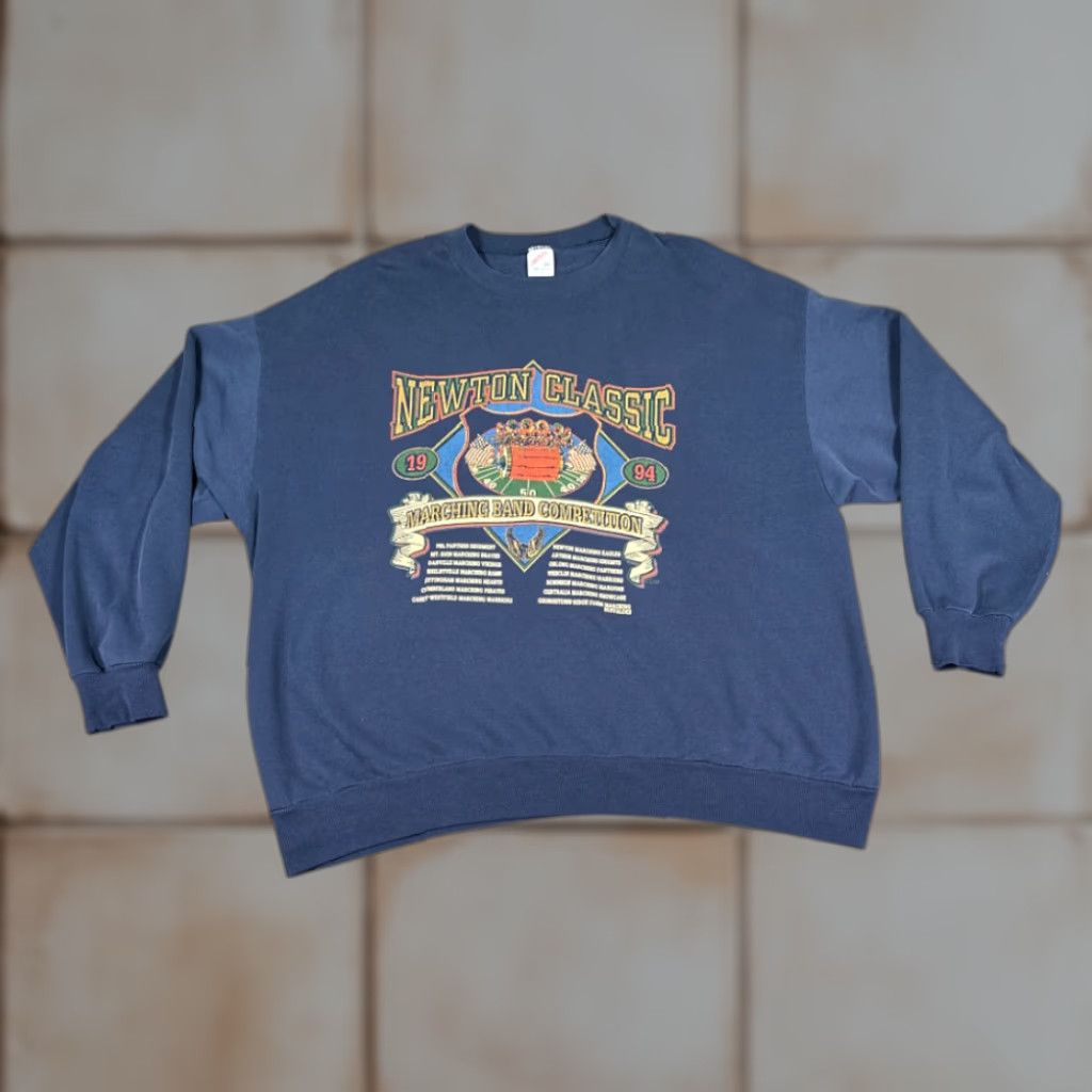 Jerzees VINTAGE Jerzees Sweater Shirt Blue Adult XL 2XL 26 27 90s Marching Band Size US XL / EU 56 / 4 - 1 Thumbnail
