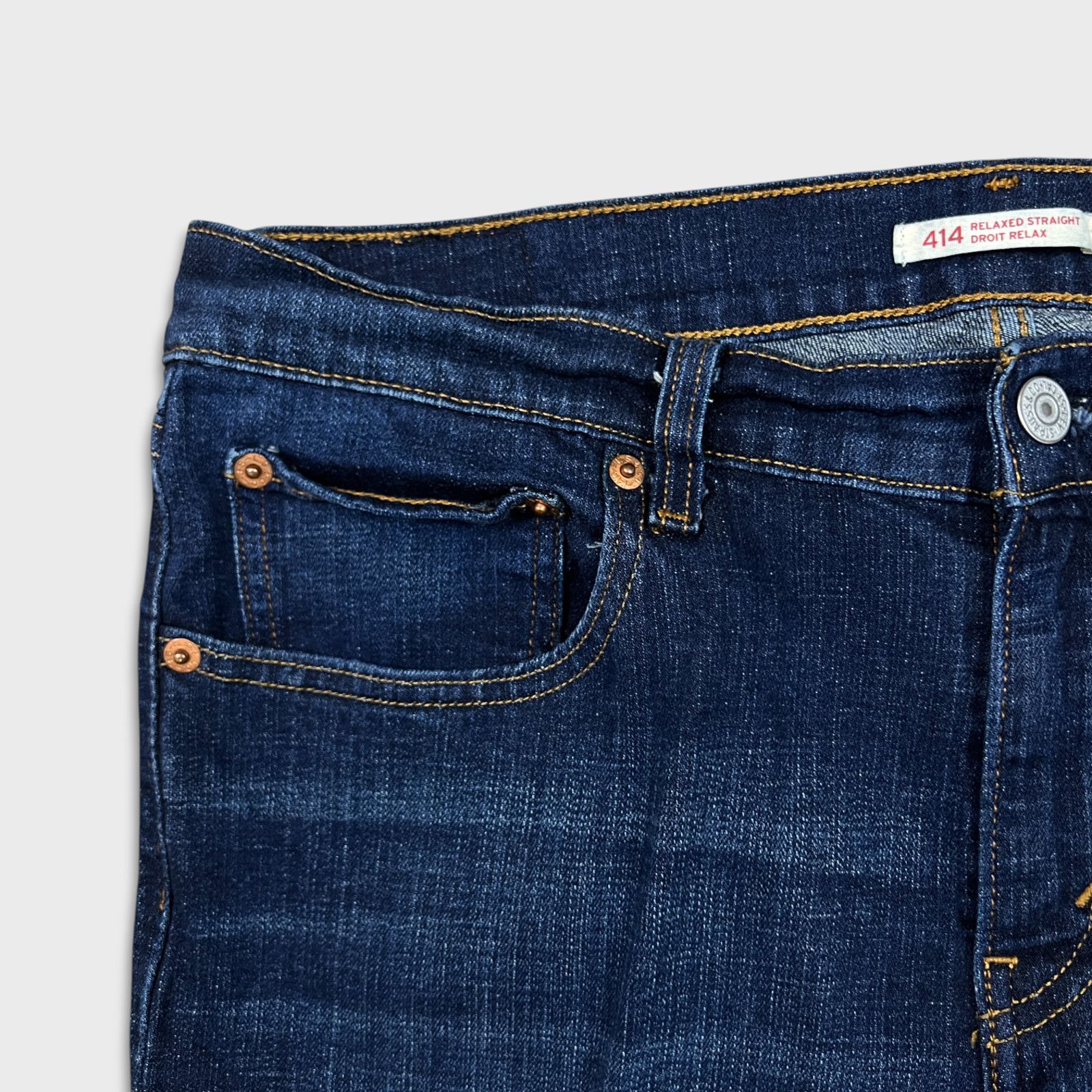 Levi's × Vintage Levi's 414 Jeans 32x32 Relaxed Straight Mid Rise Stretch Size 32" / US 10 / IT 46 - 3 Thumbnail