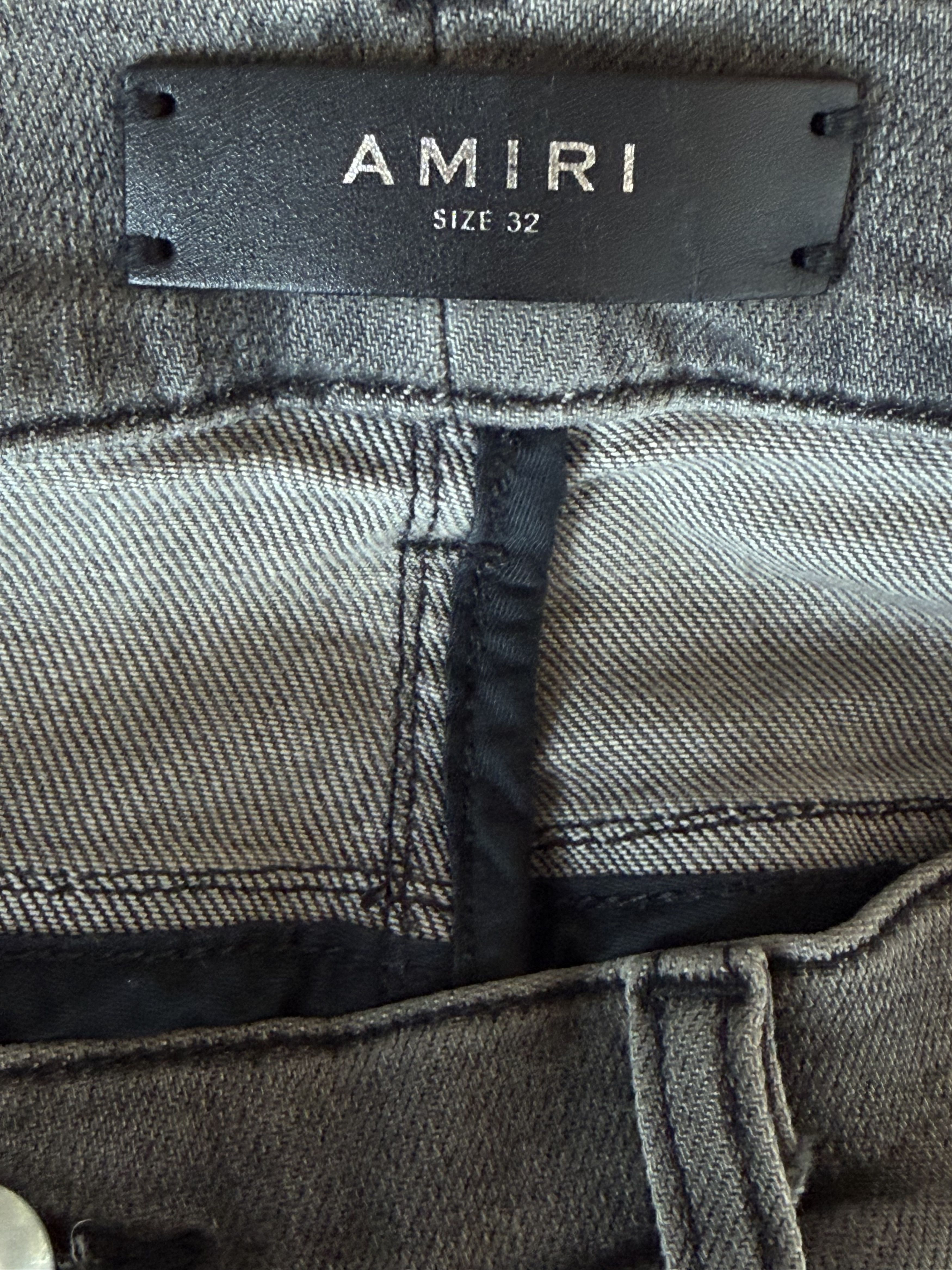 Amiri Amiri Storm Grey & Black Patch MX1 Jeans Size US 32 / EU 48 - 4 Thumbnail