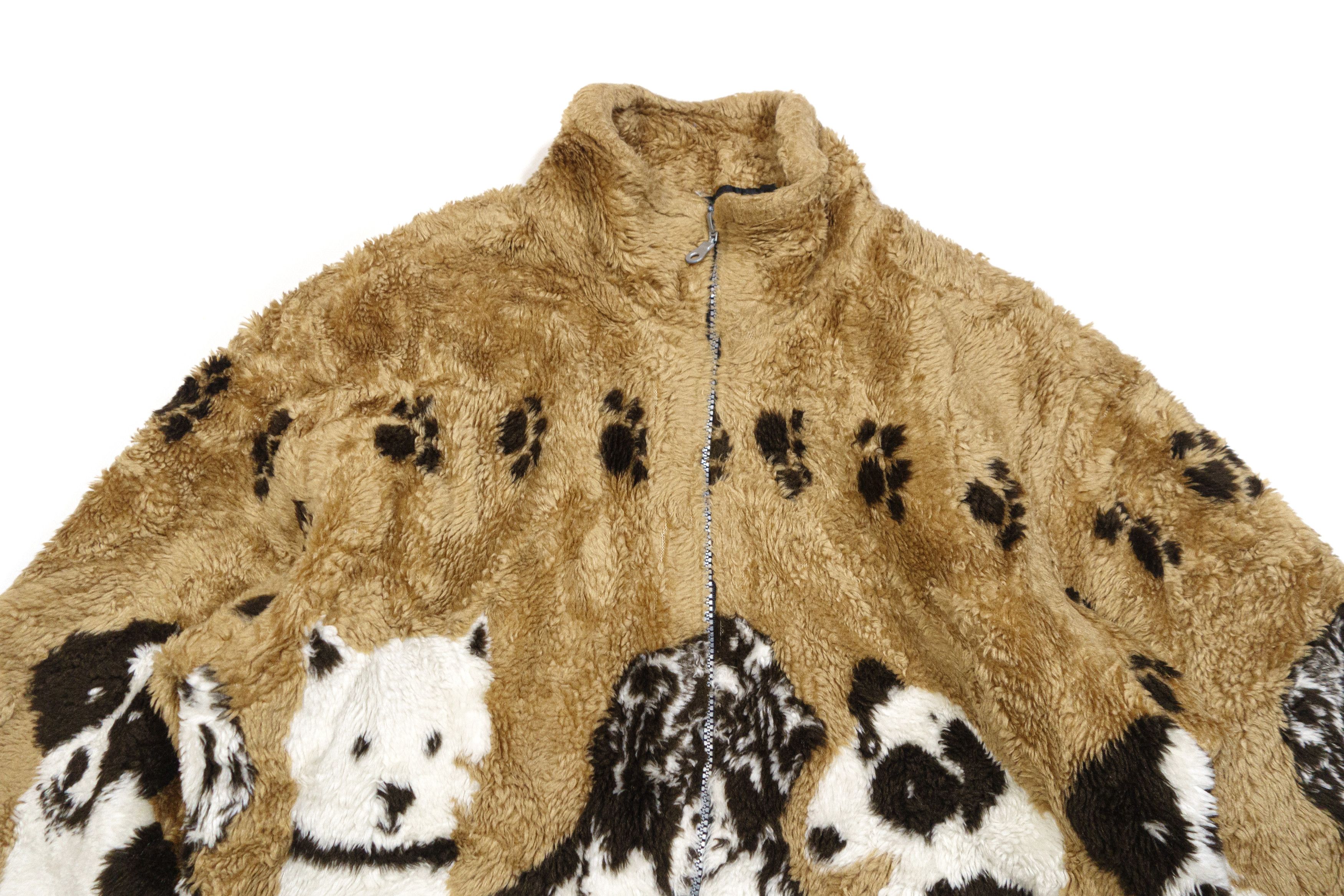Vintage 90S Puppies All Over Y2K Fleece Sherpa Size US L / EU 52-54 / 3 - 3 Thumbnail
