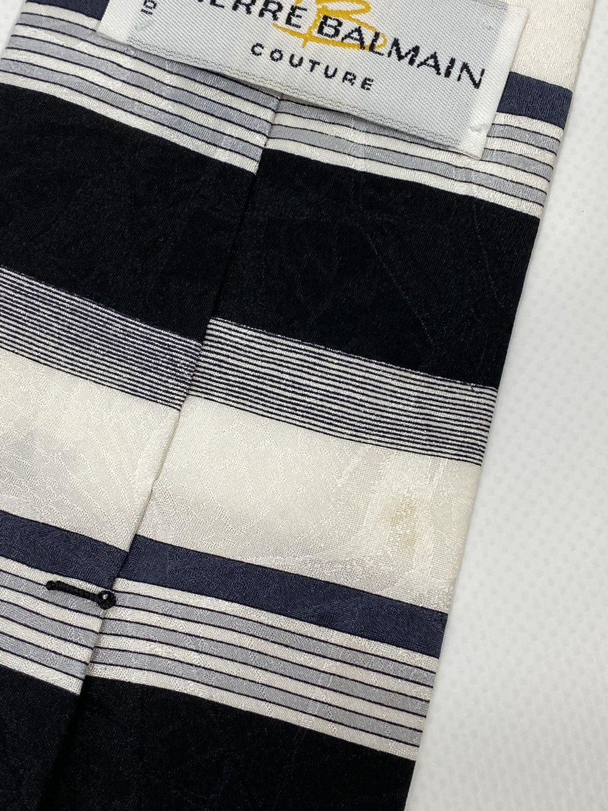 Pierre Balmain 🔥LASTDROP🔥 80s Pierre Balmain Couture Made In Korea Silk Tie Size ONE SIZE - 12 Thumbnail