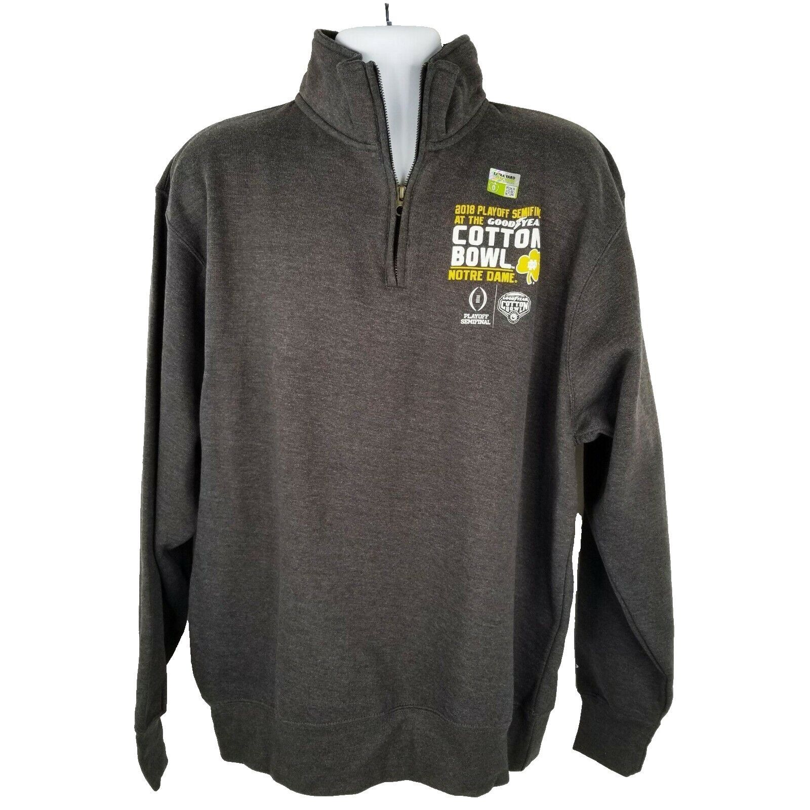 Other Blue 84 Notre Dame 2018 Cotton Bowl Mens L Quarter Zip Size US L / EU 52-54 / 3 - 1 Thumbnail