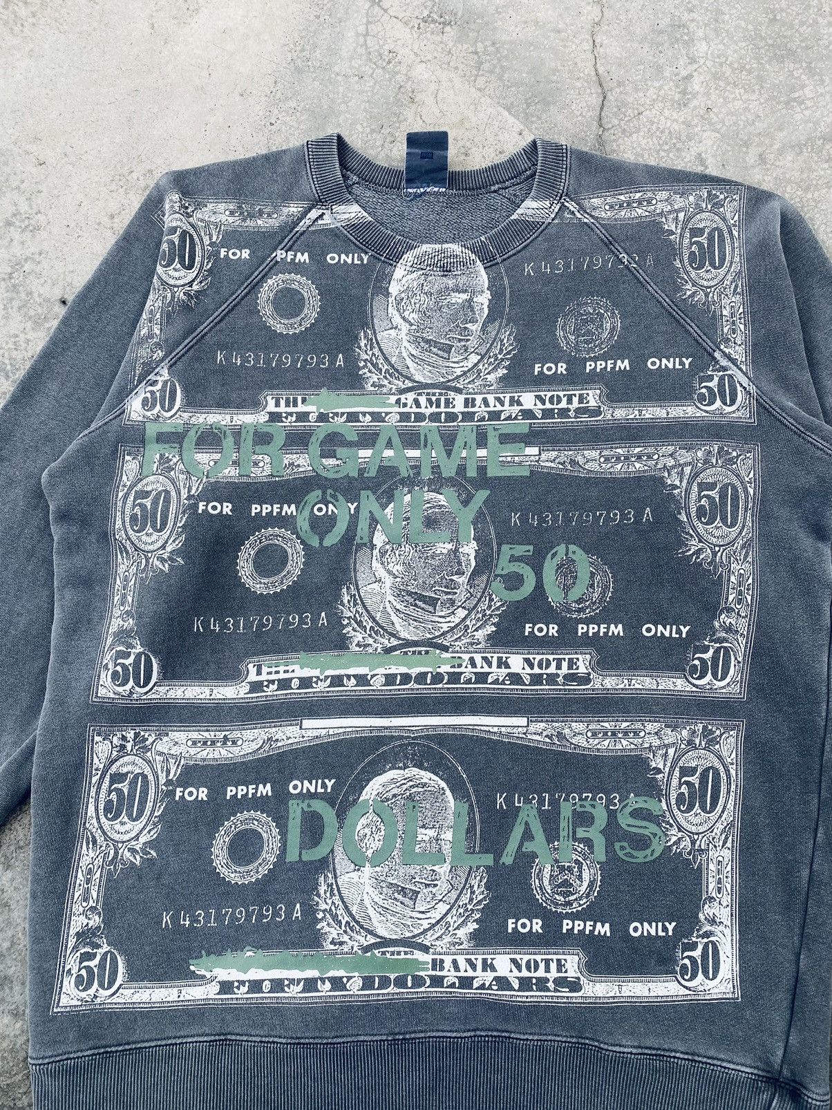 PPFM Vintage 90s PPFM For Game Only Dollars Sweatshirt Size US M / EU 48-50 / 2 - 3 Thumbnail