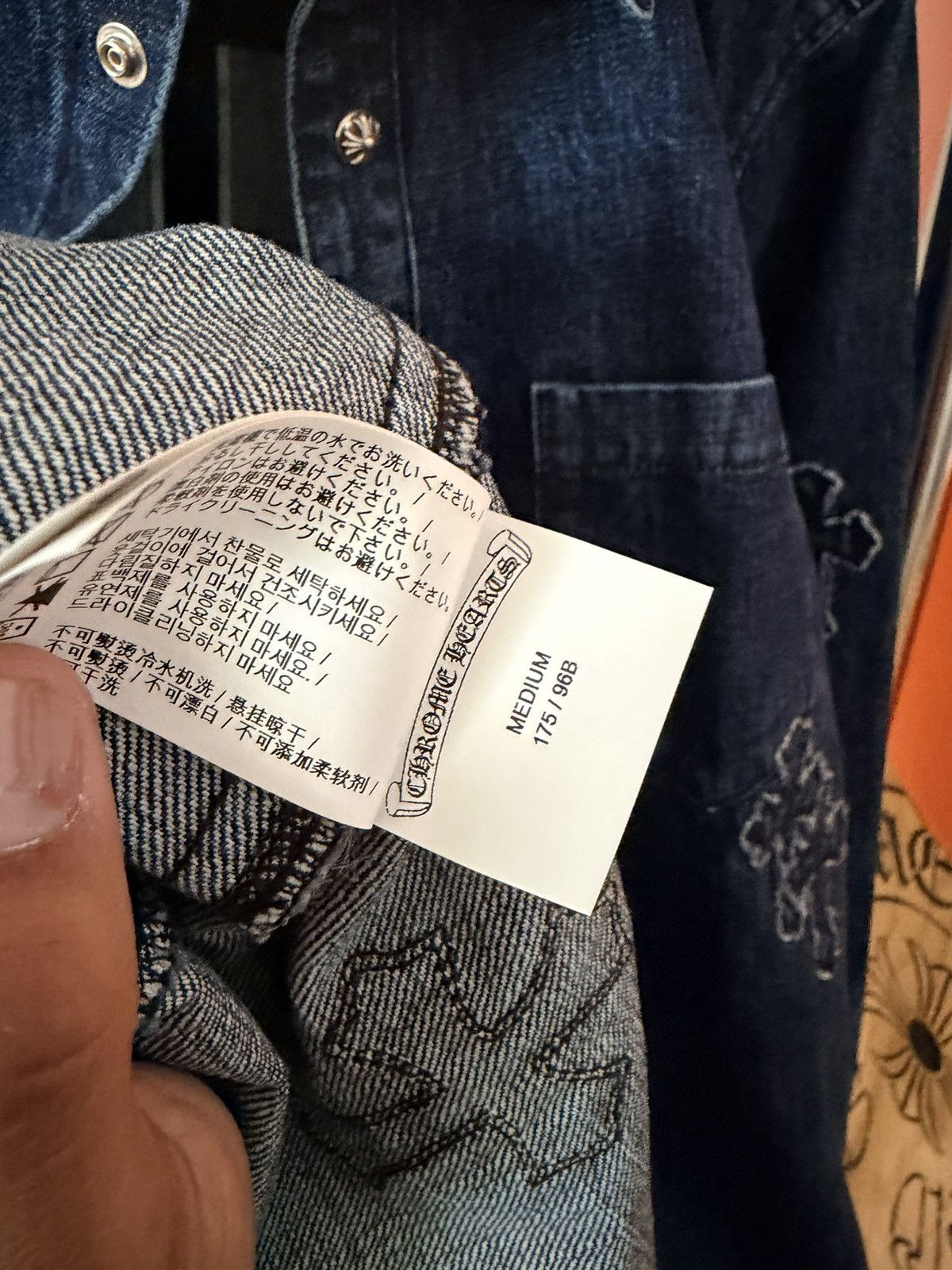 Chrome Hearts Chrome Heart Embroidered Denim Cross Patch Denim Button Up M Size US M / EU 48-50 / 2 - 12 Thumbnail