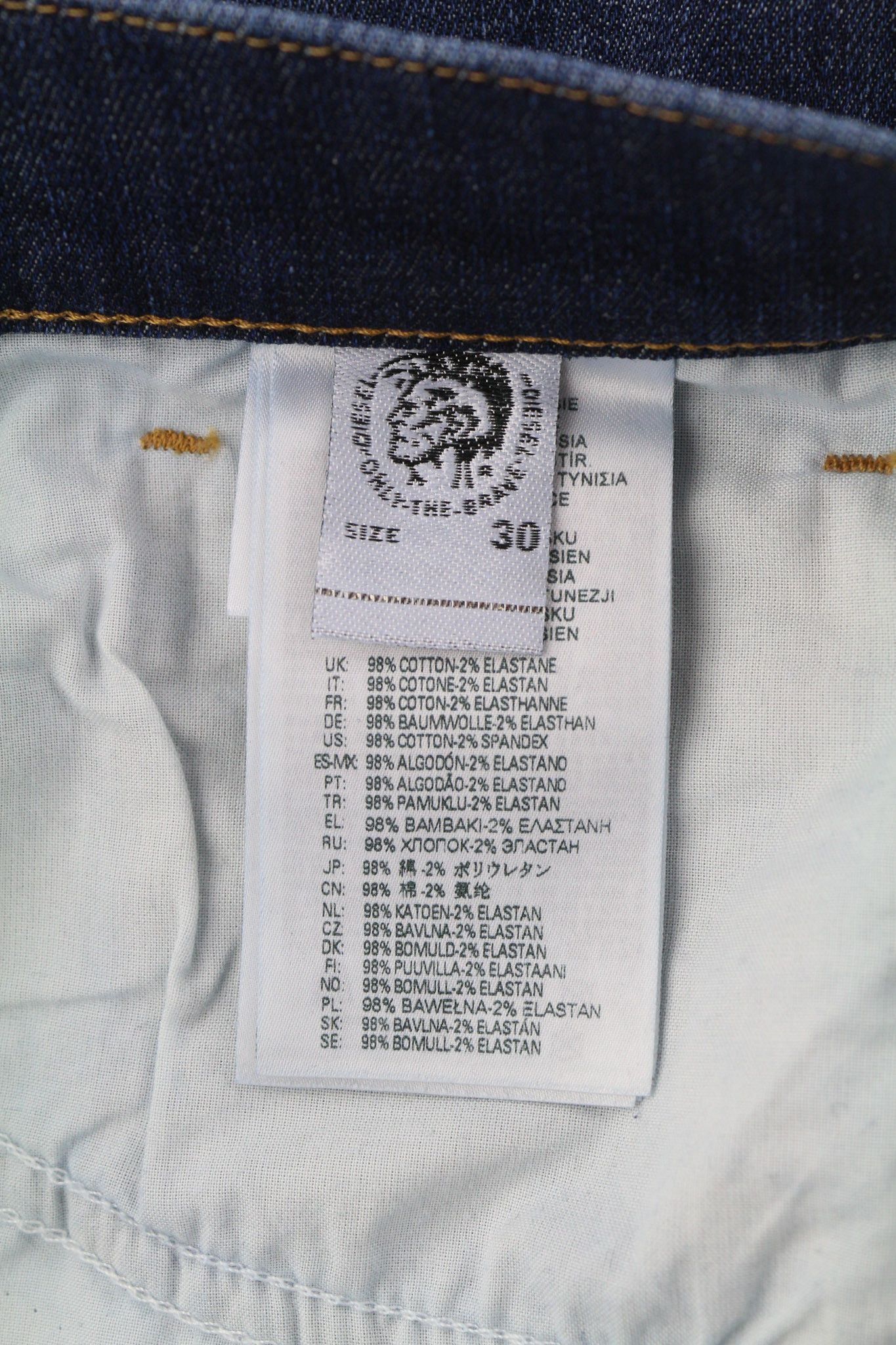 Diesel D-FINING 009ZU W30/L30 Stretch Washed Blue 40406 Size US 30 / EU 46 - 8 Thumbnail