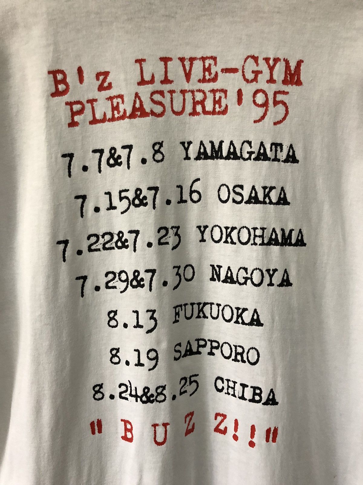 Band Tees × Japanese Brand × Vintage Vintage 95 B'z Japanese Rock Band Live Gym Pleasure Size US M / EU 48-50 / 2 - 4 Thumbnail